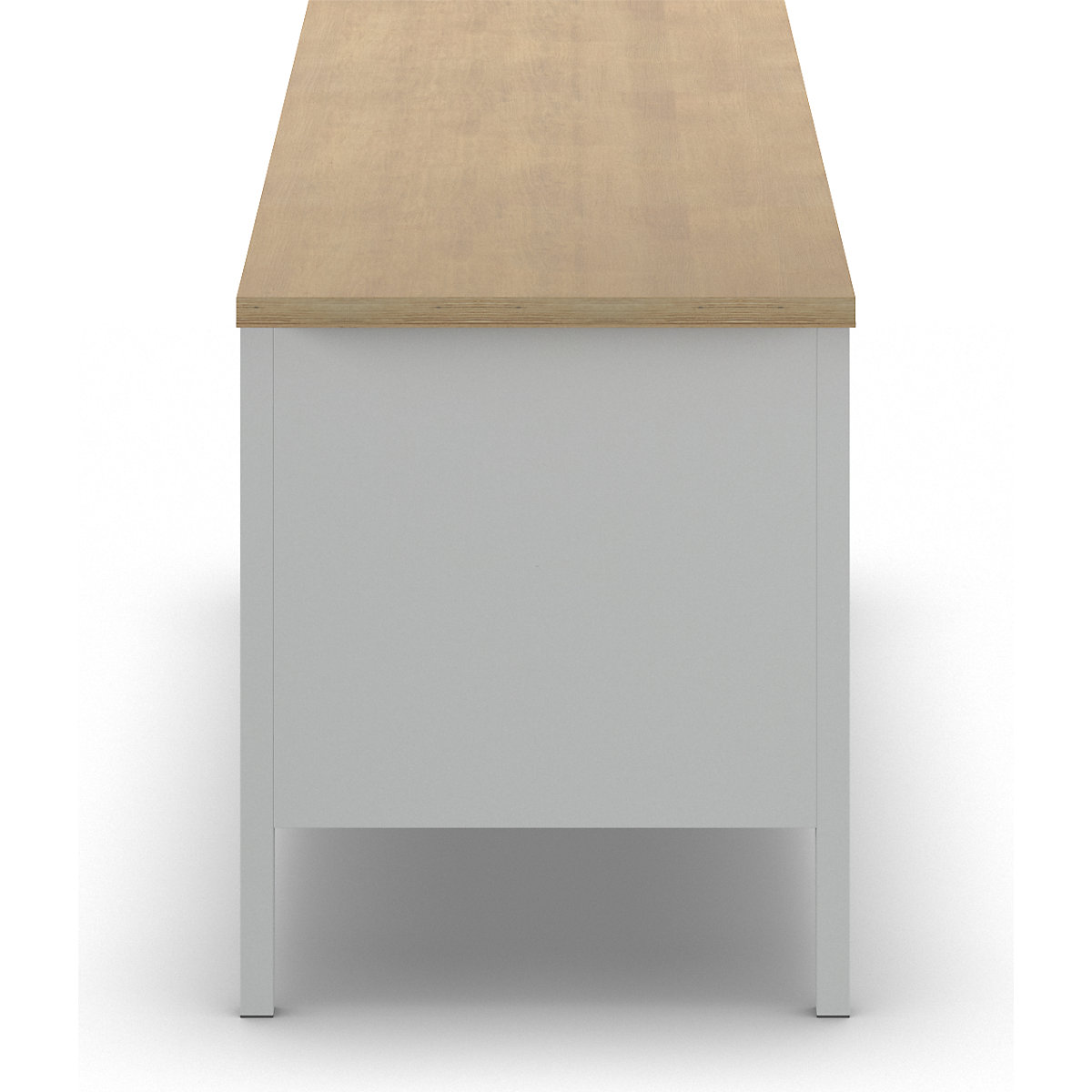 Workbench with solid beech top, frame construction – LISTA (Product illustration 5)-4