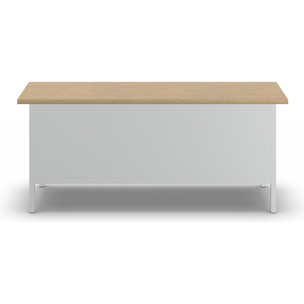 Workbench with solid beech top, frame construction – LISTA (Product illustration 6)-5