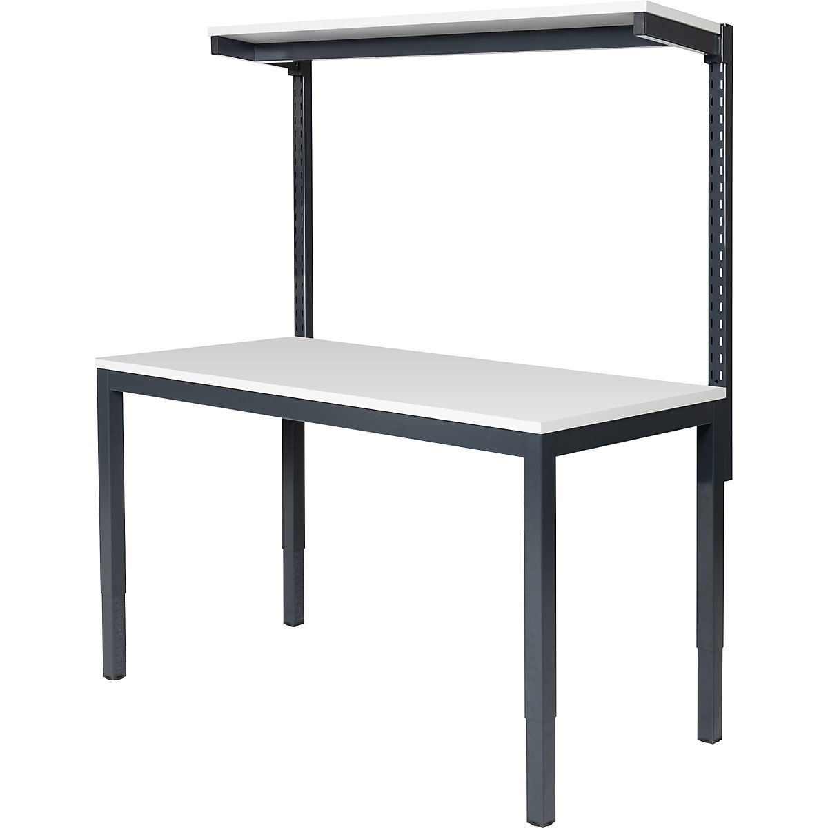 Height adjustable worktable with shelf – eurokraft basic