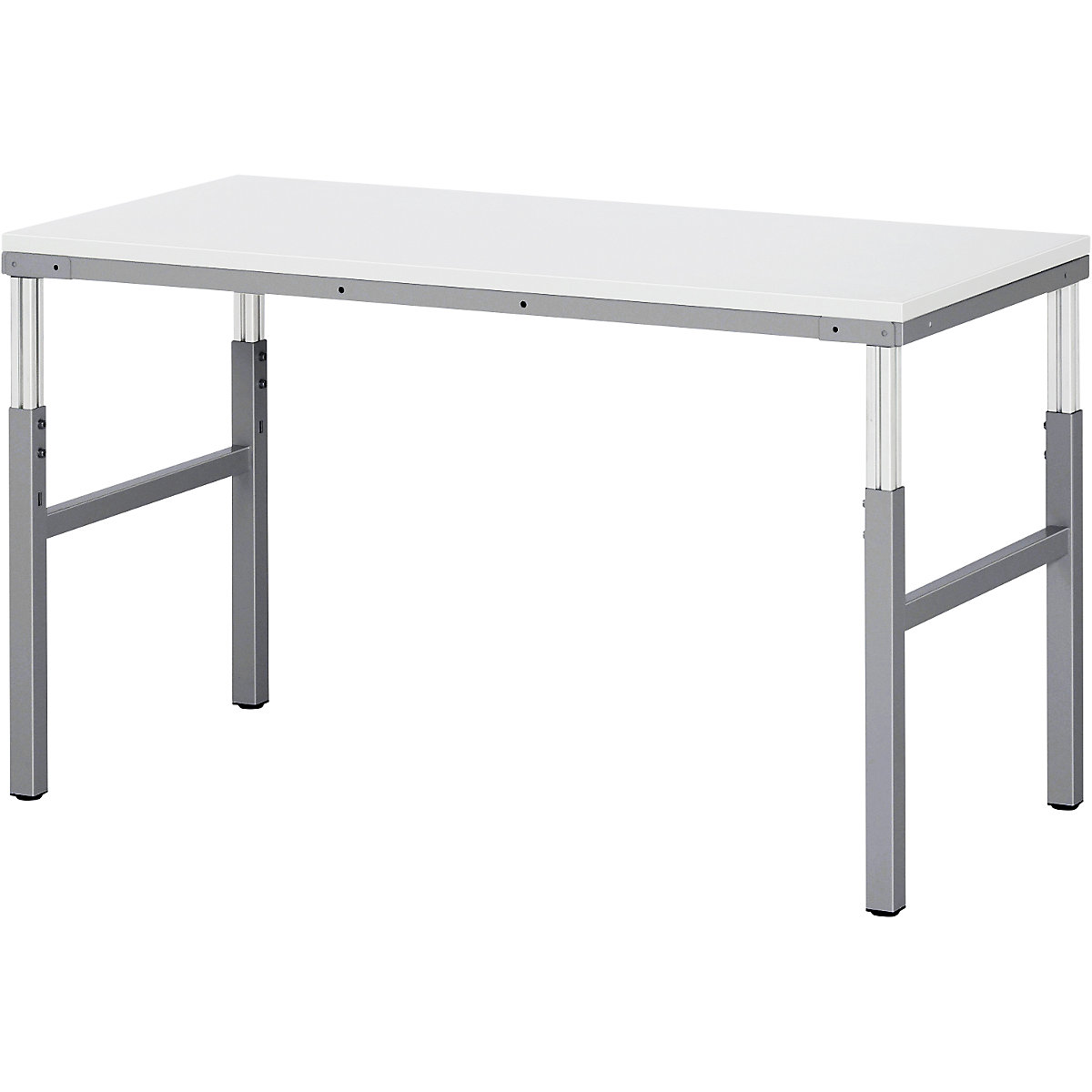 Workstation system, manual height adjustable from 650 – 1000 mm – RAU, standard table, WxD 1500 x 700 mm-4