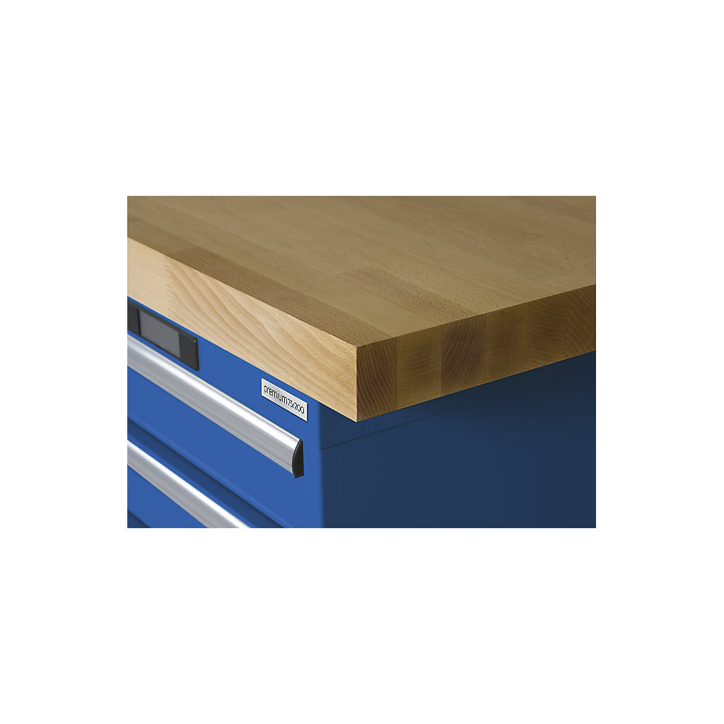 LISTA – Worktop for modular workbench system: solid beech | KAISER+KRAFT