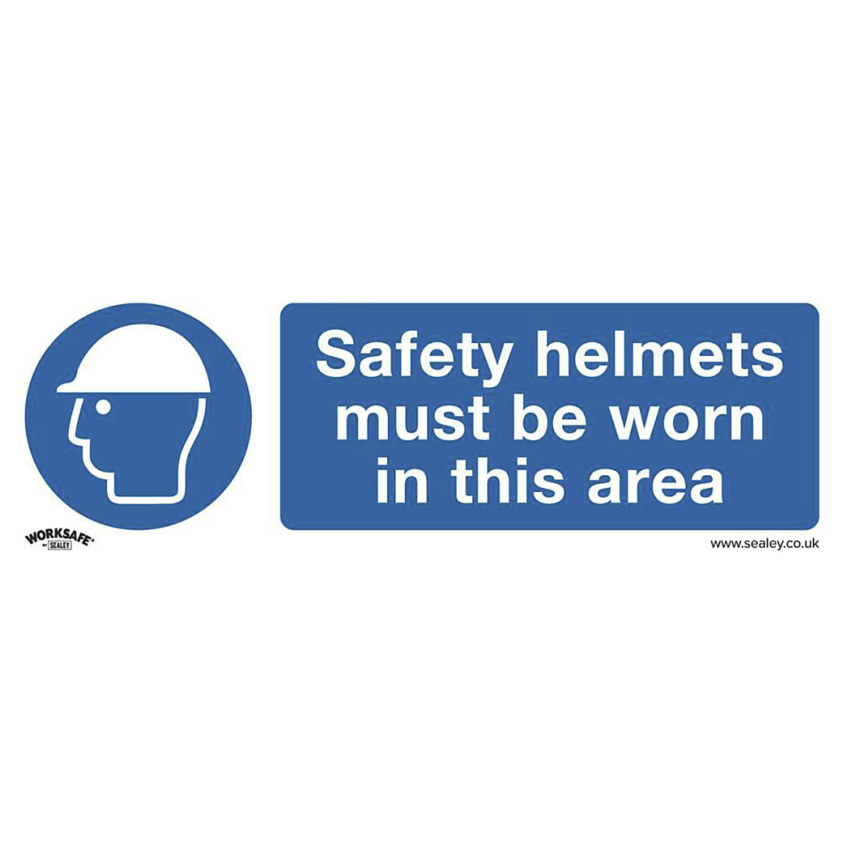 Worksafe® Safety Helmets Must Be Worn In This Area Safety Sign | Self ...