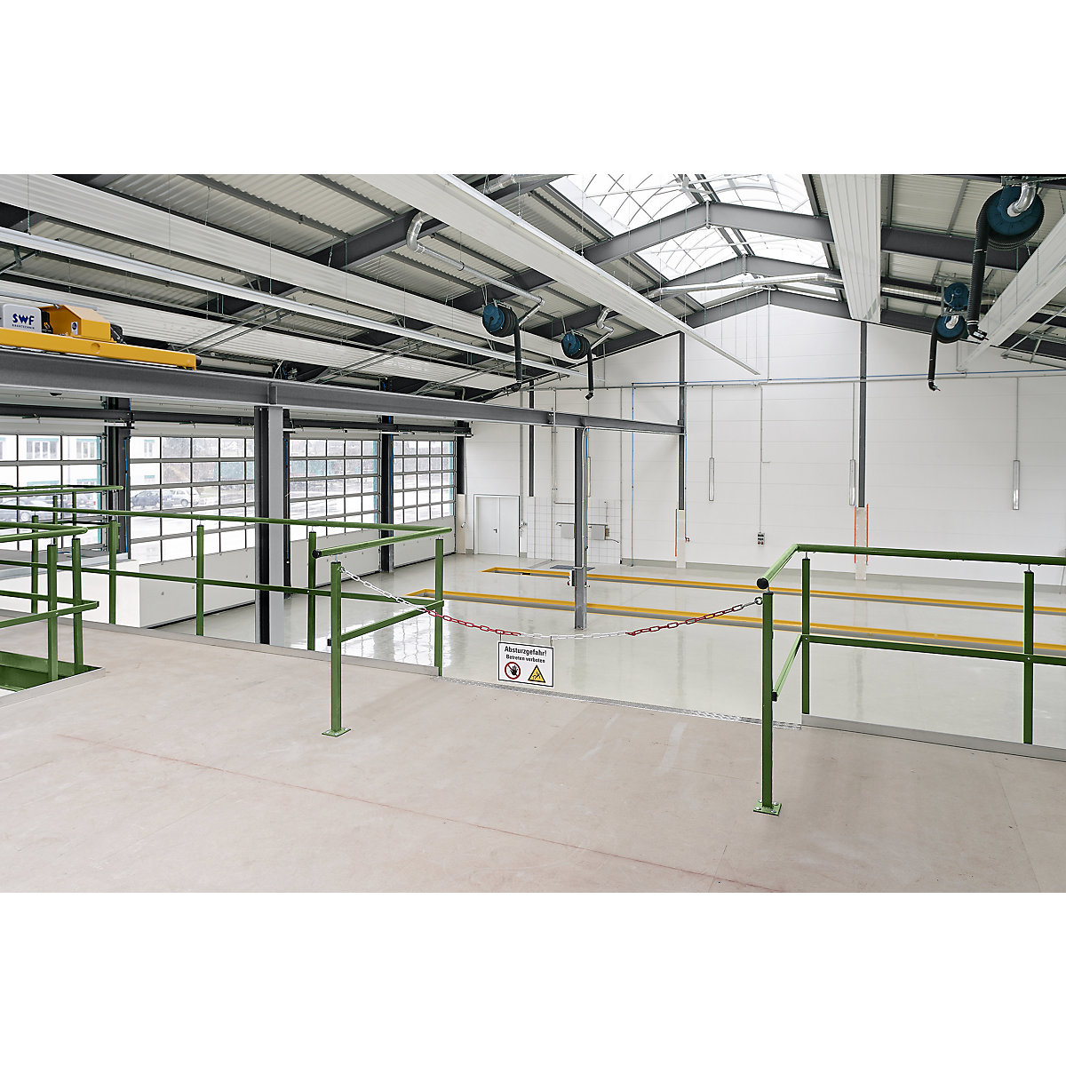 Railing for mezzanine floor