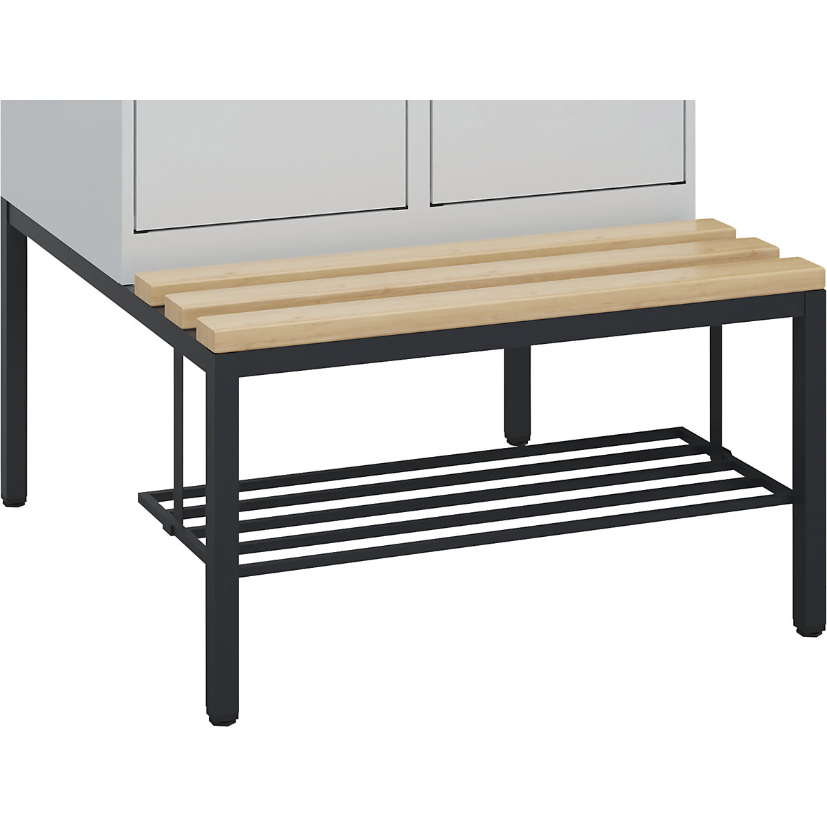 Shoe rack made of rectangular tubing