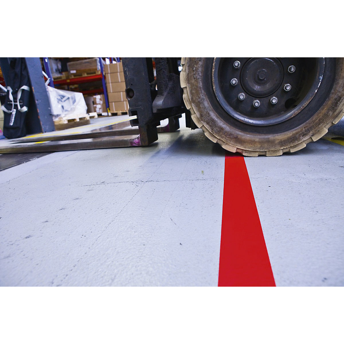Floor marking tape, suitable for forklift trucks – Moravia (Product illustration 2)-1