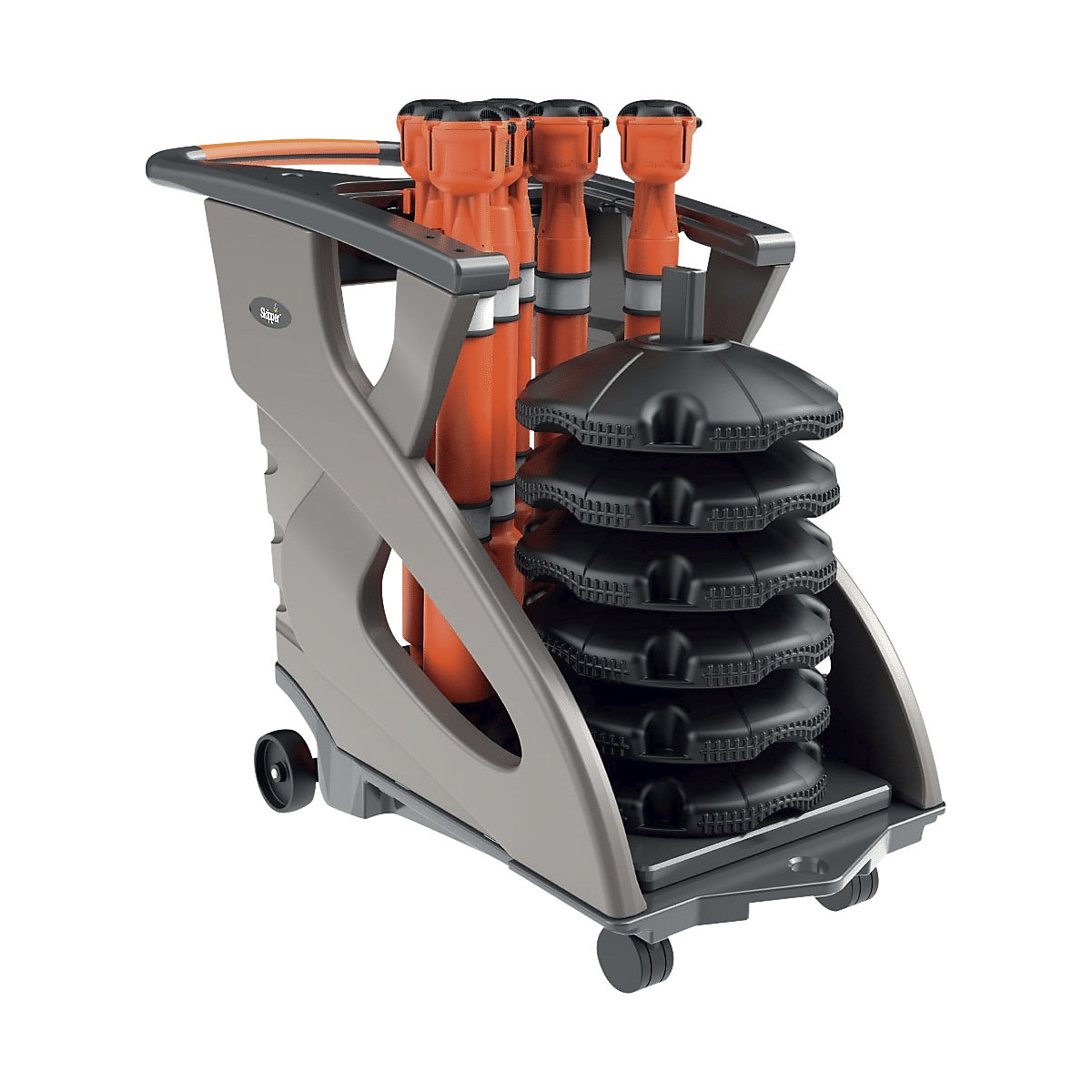 Belt posts with transport trolley – Skipper