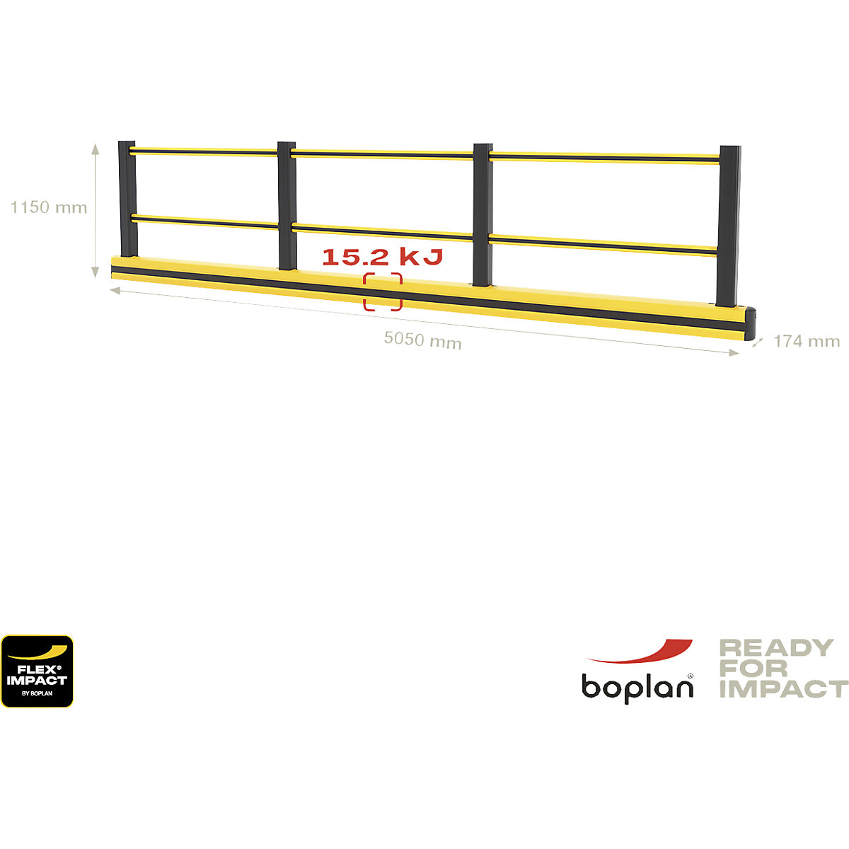 Floor barrier with railing – Boplan (Product illustration 5)-4