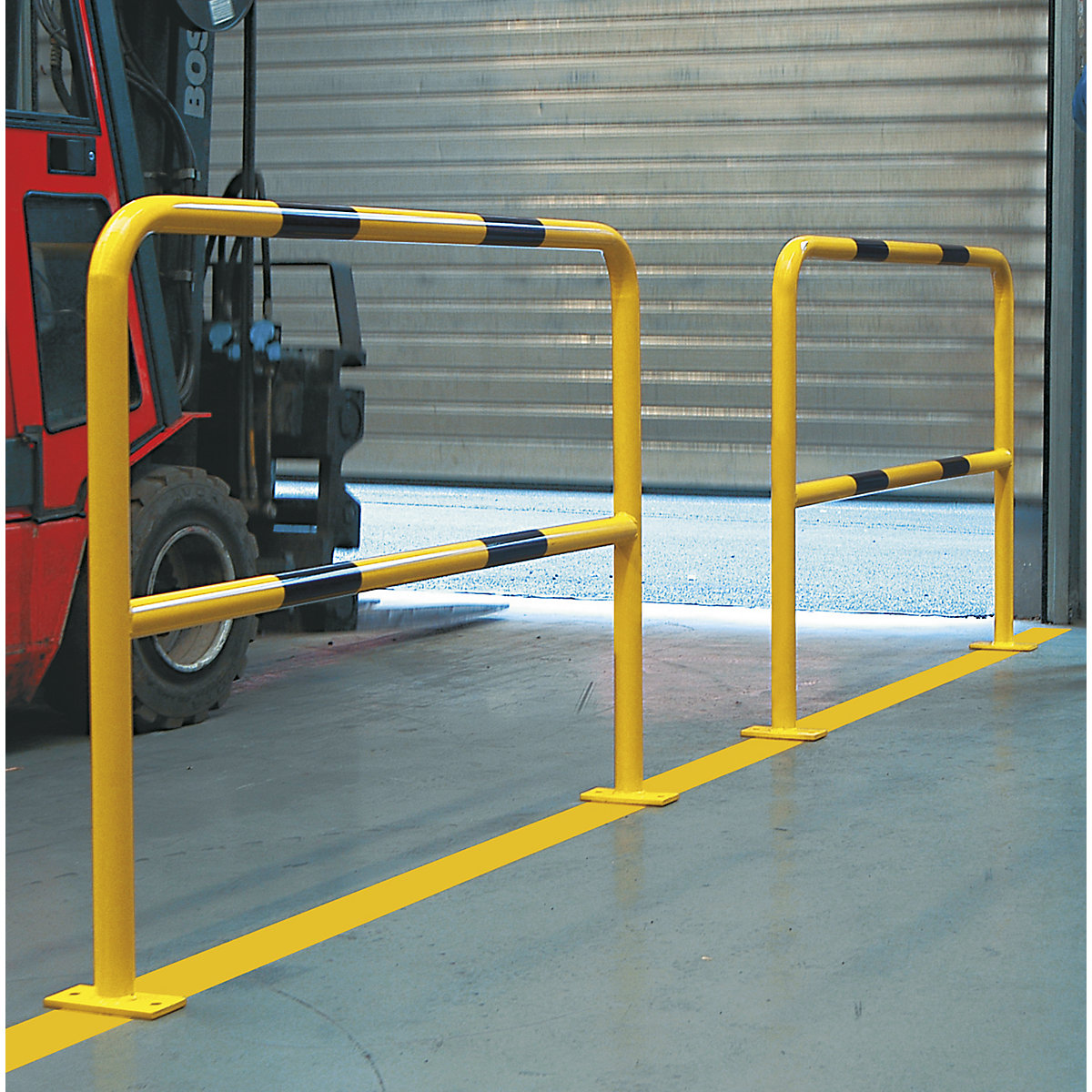 Protective barrier rail, steel, Ø 48 mm – Moravia (Product illustration 2)-1