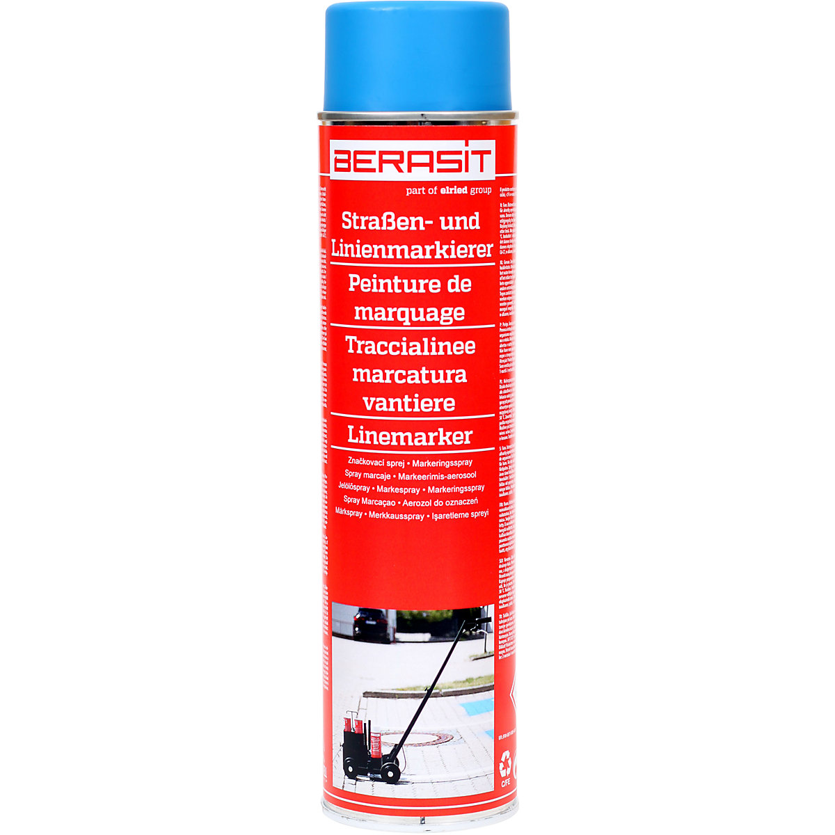 Marking spray, contents 600 ml, pack of 12 cans, blue-2