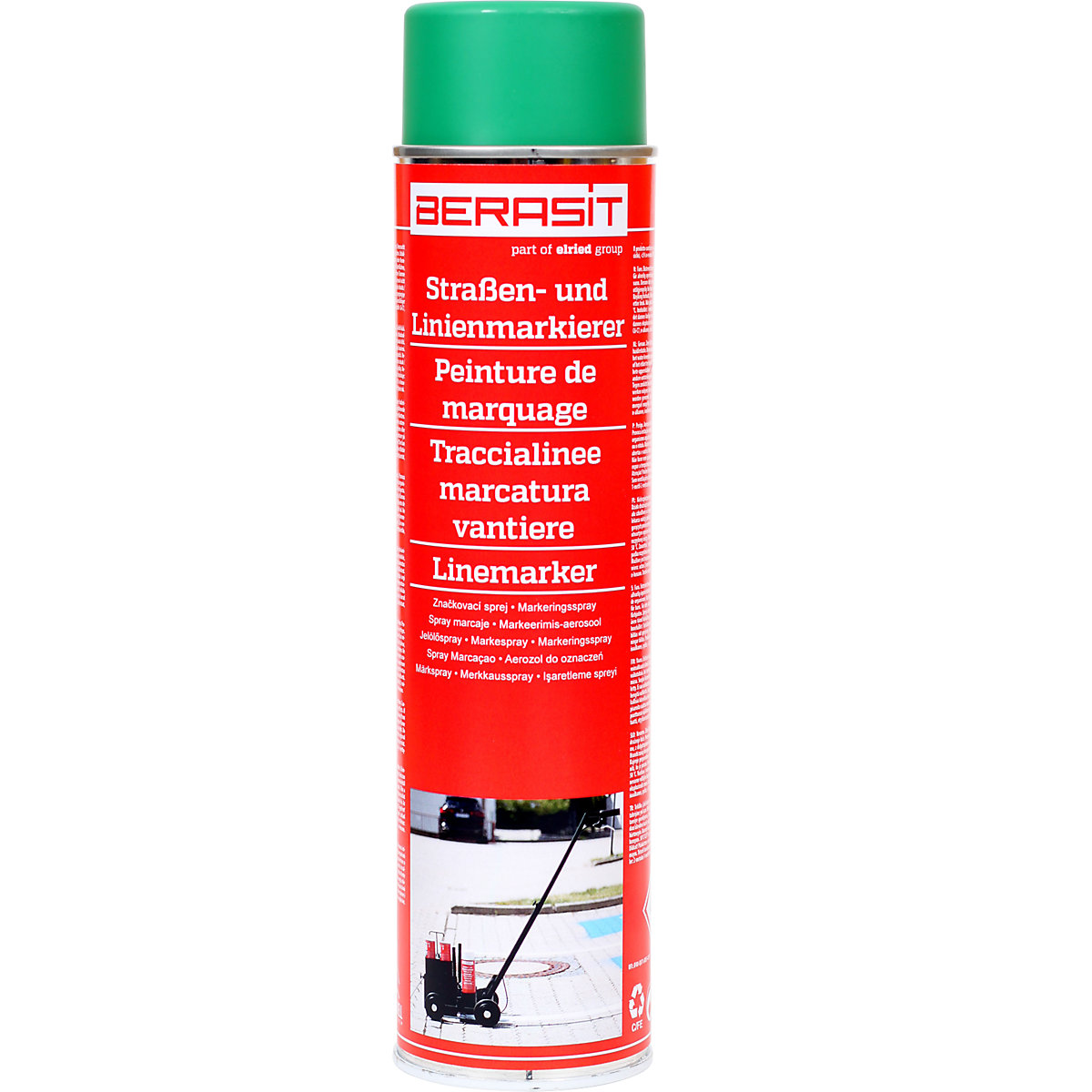 Marking spray, contents 600 ml, pack of 12 cans, green-6