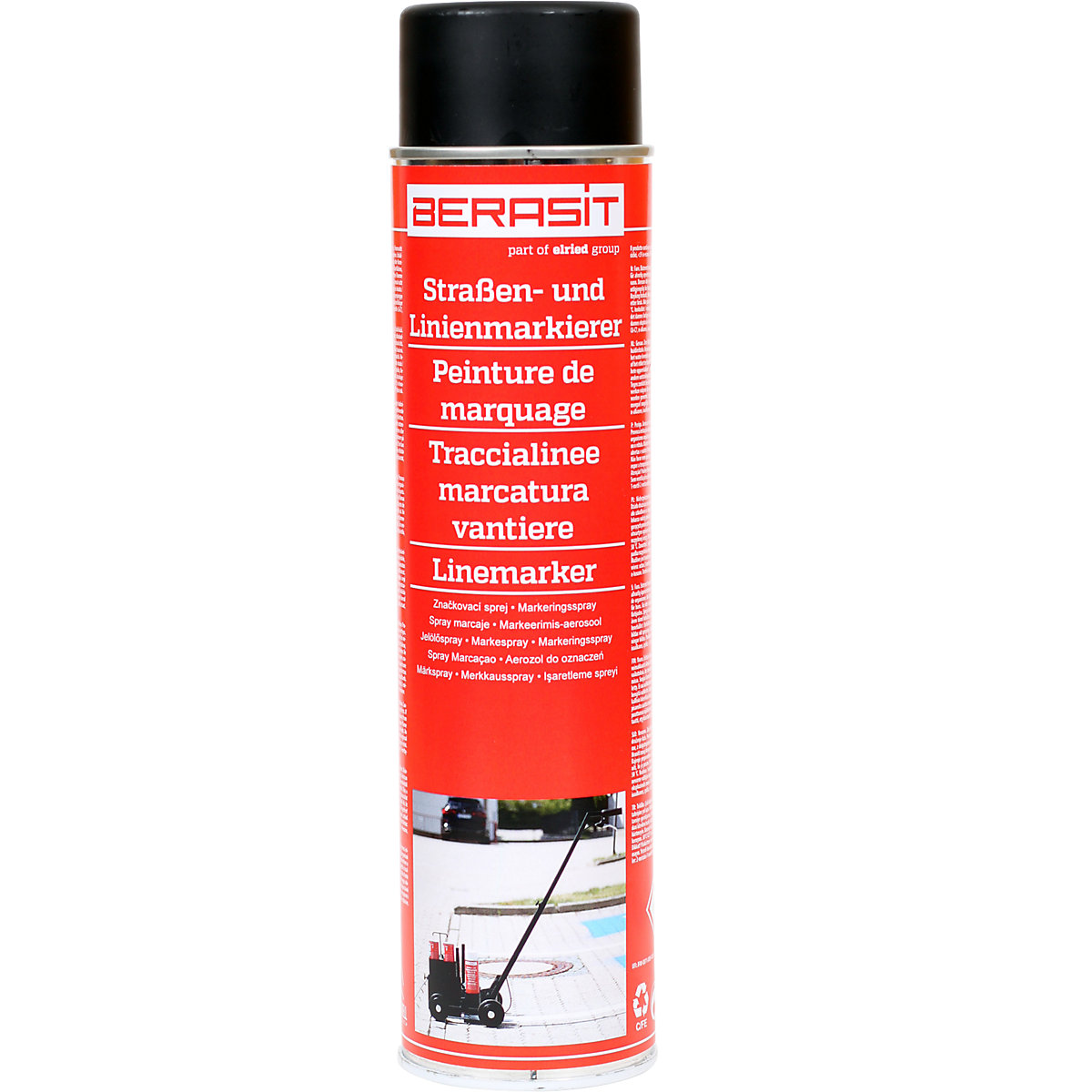 Marking spray, contents 600 ml, pack of 12 cans, black-5