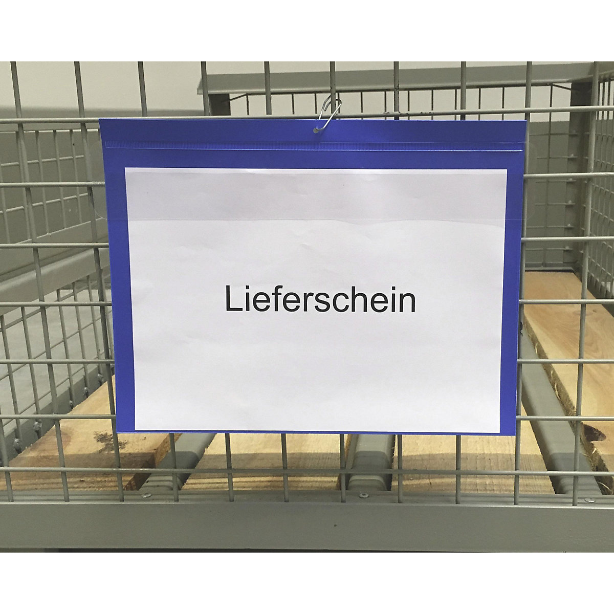 Labelling pouches with suspension holes