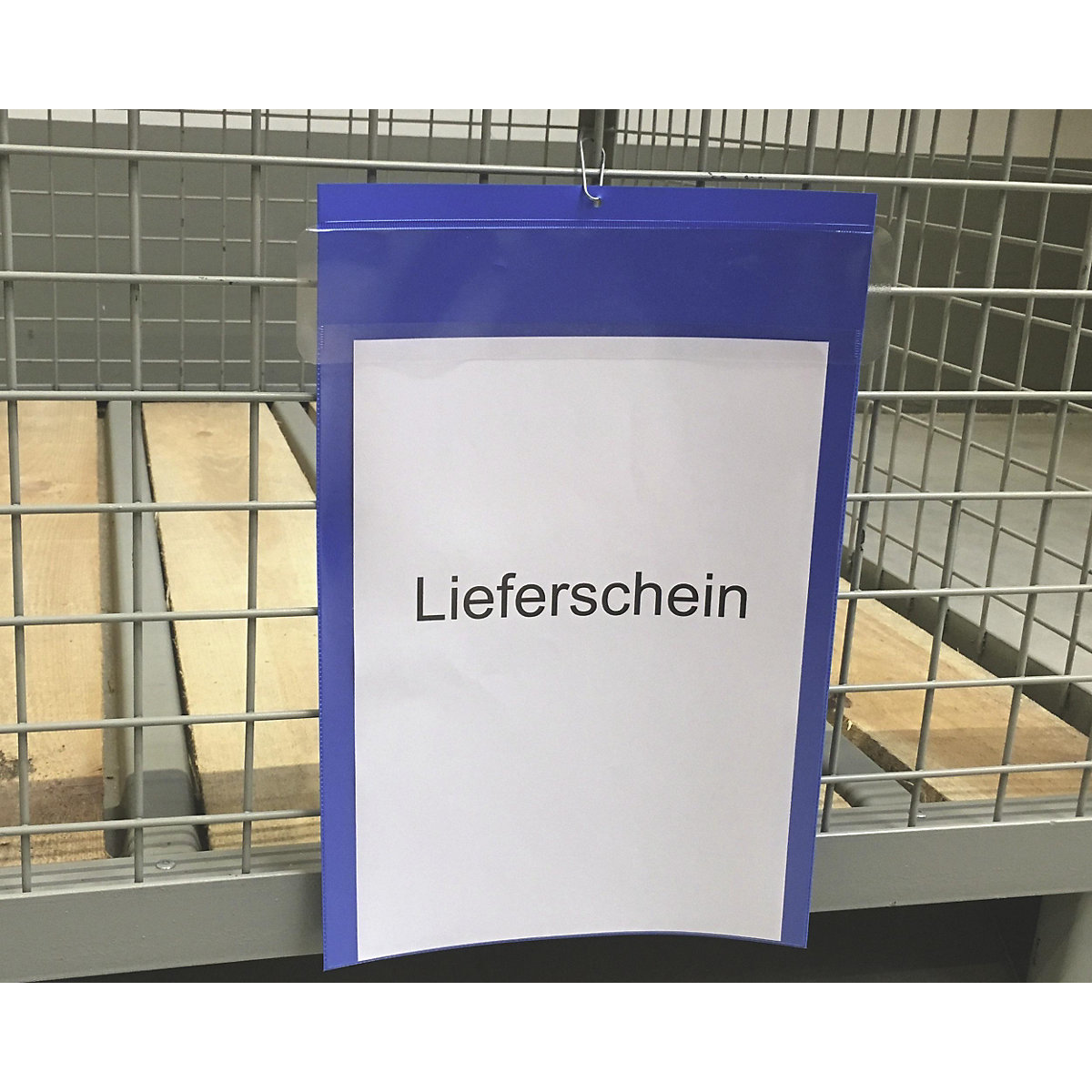 Labelling pouches with suspension holes