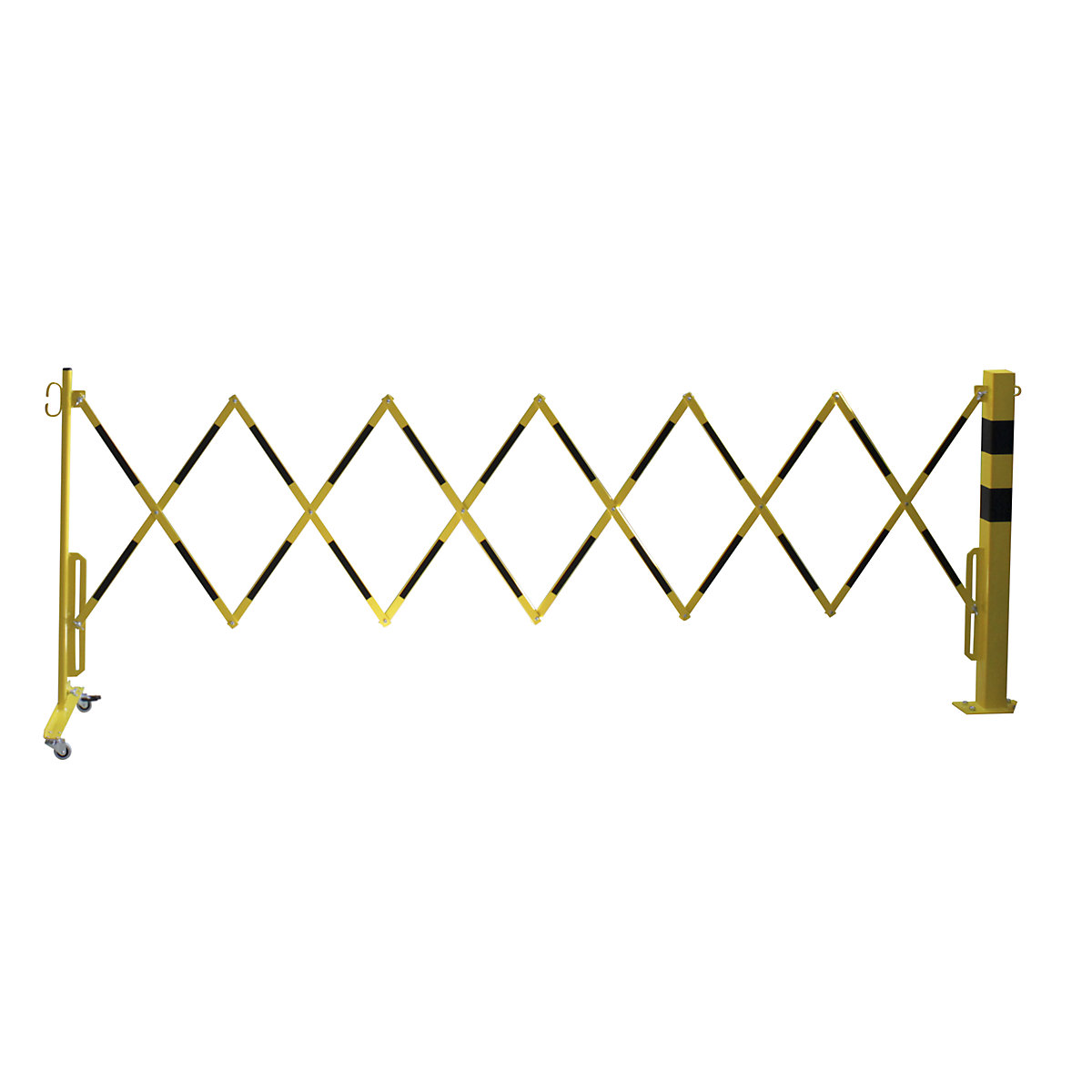 Barrier post with expanding barrier - CrashStop