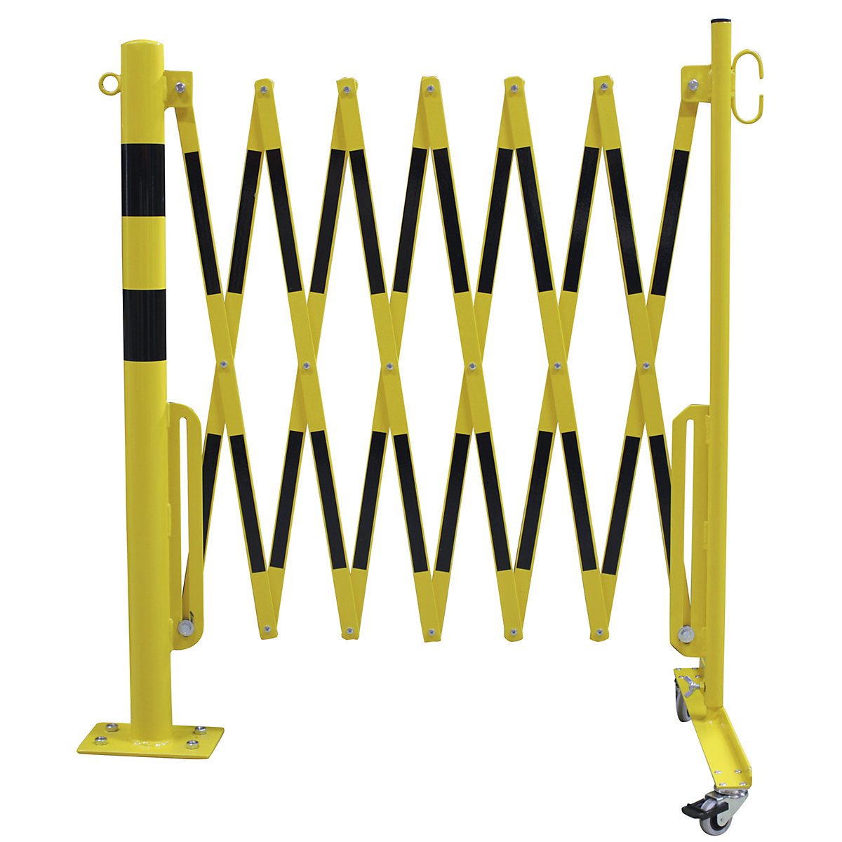 Barrier post with expanding barrier - CrashStop