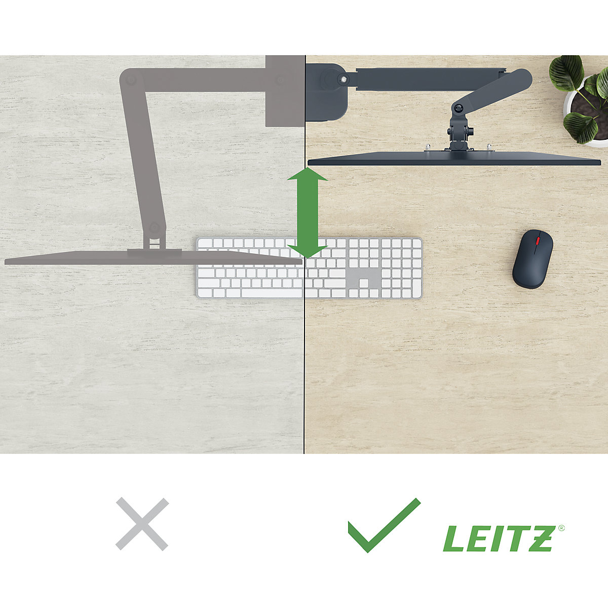 Ergonomic space-saving single monitor arm – Leitz (Product illustration 3)-2