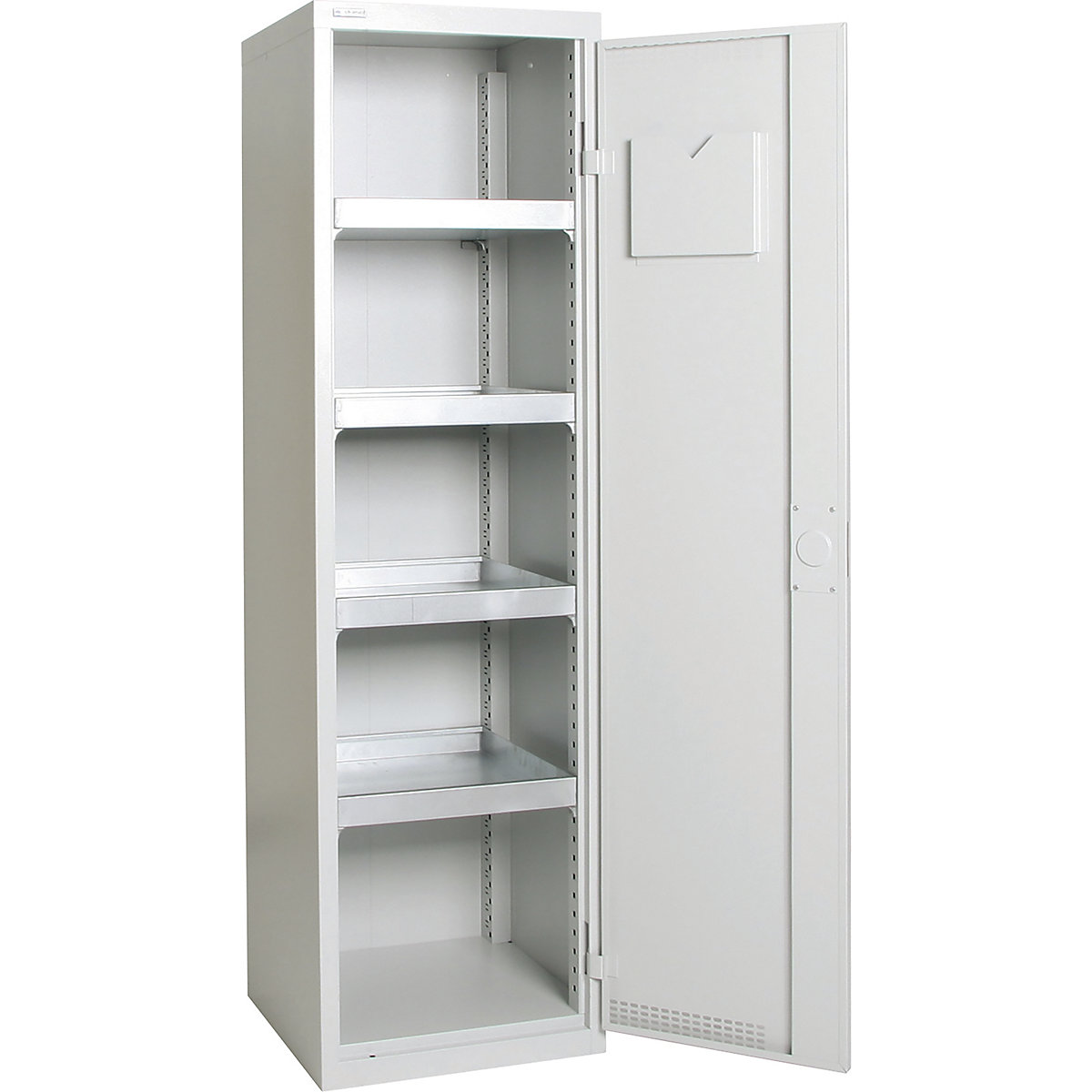 Environmental cupboard with door perforations
