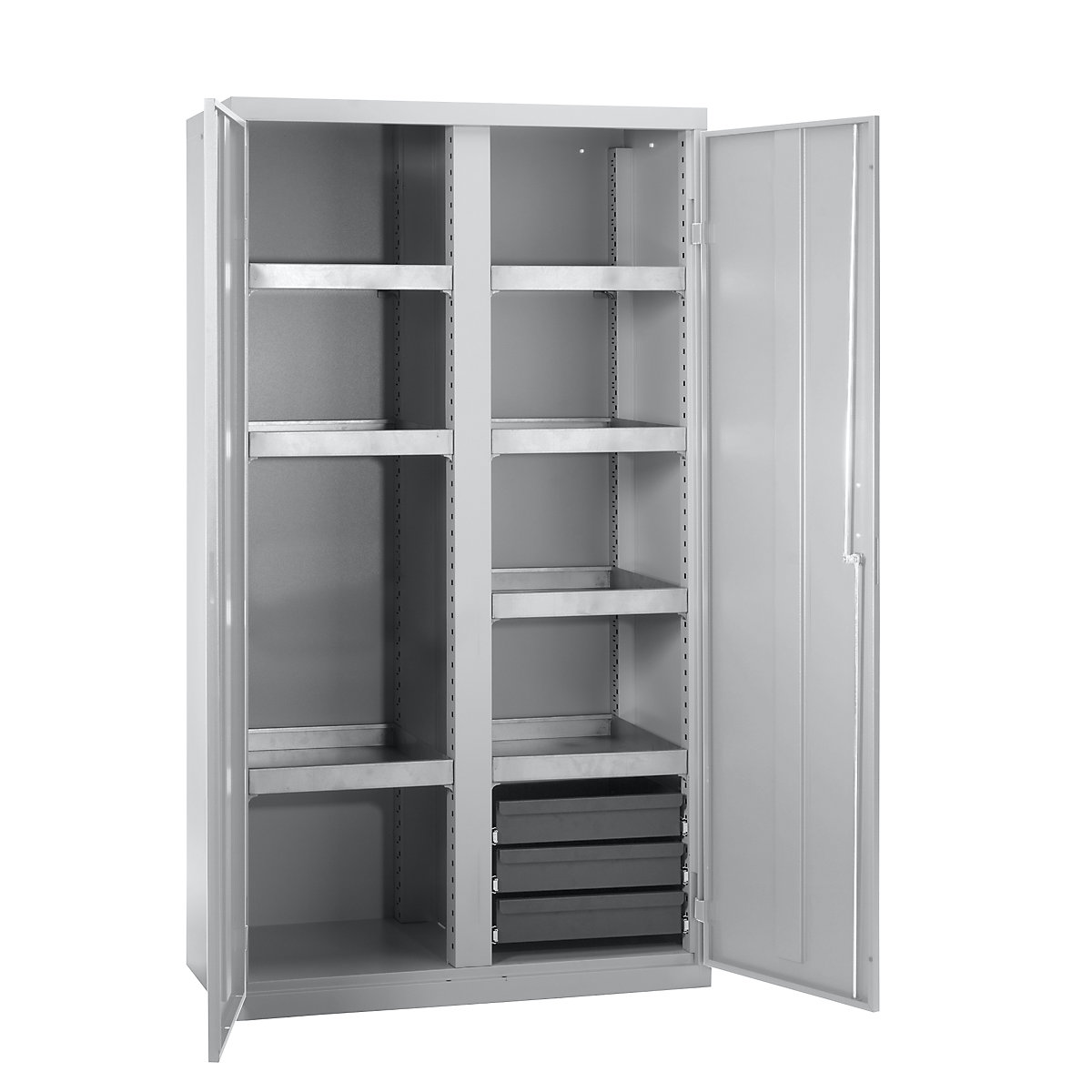 Environmental cupboard without door perforations