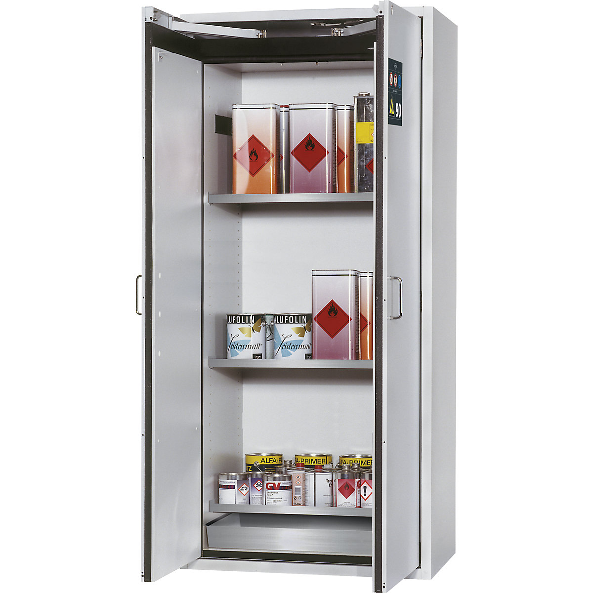 Fire resistant hazardous goods storage cupboard, type 90 – asecos (Product illustration 57)-56