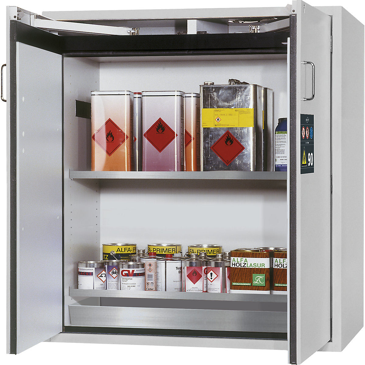 Fire resistant hazardous goods storage cupboard, type 90 – asecos (Product illustration 72)-71
