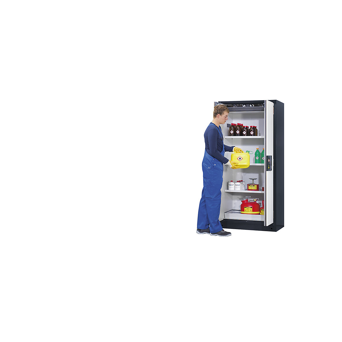Fire resistant industrial hazardous goods cupboard, type 90 – asecos (Product illustration 2)-1