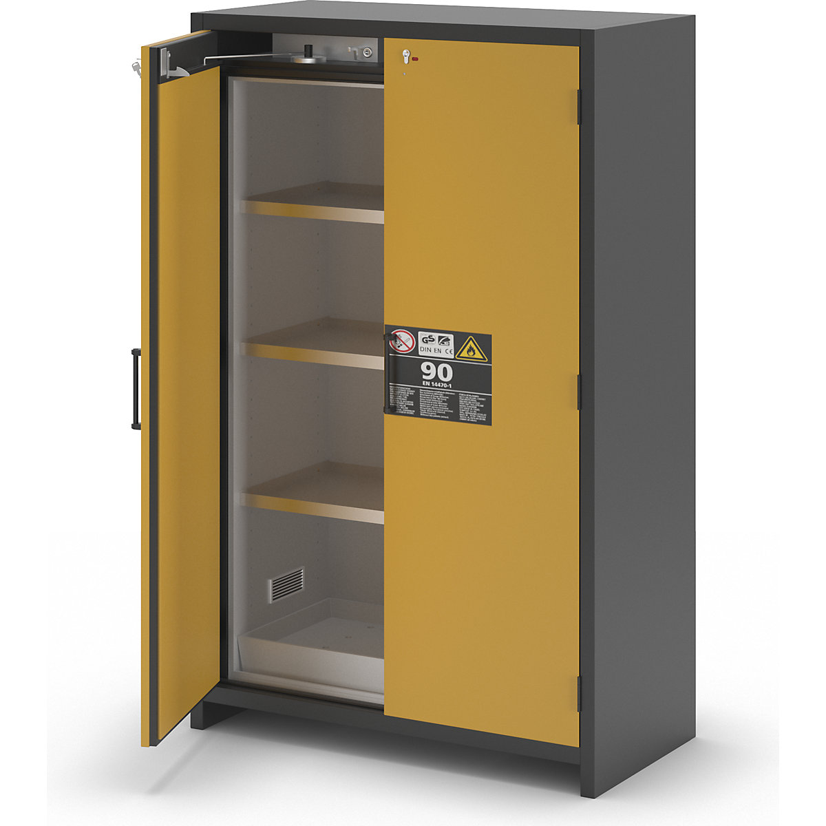 Fire resistant industrial hazardous goods cupboard, type 90 – asecos (Product illustration 27)-26
