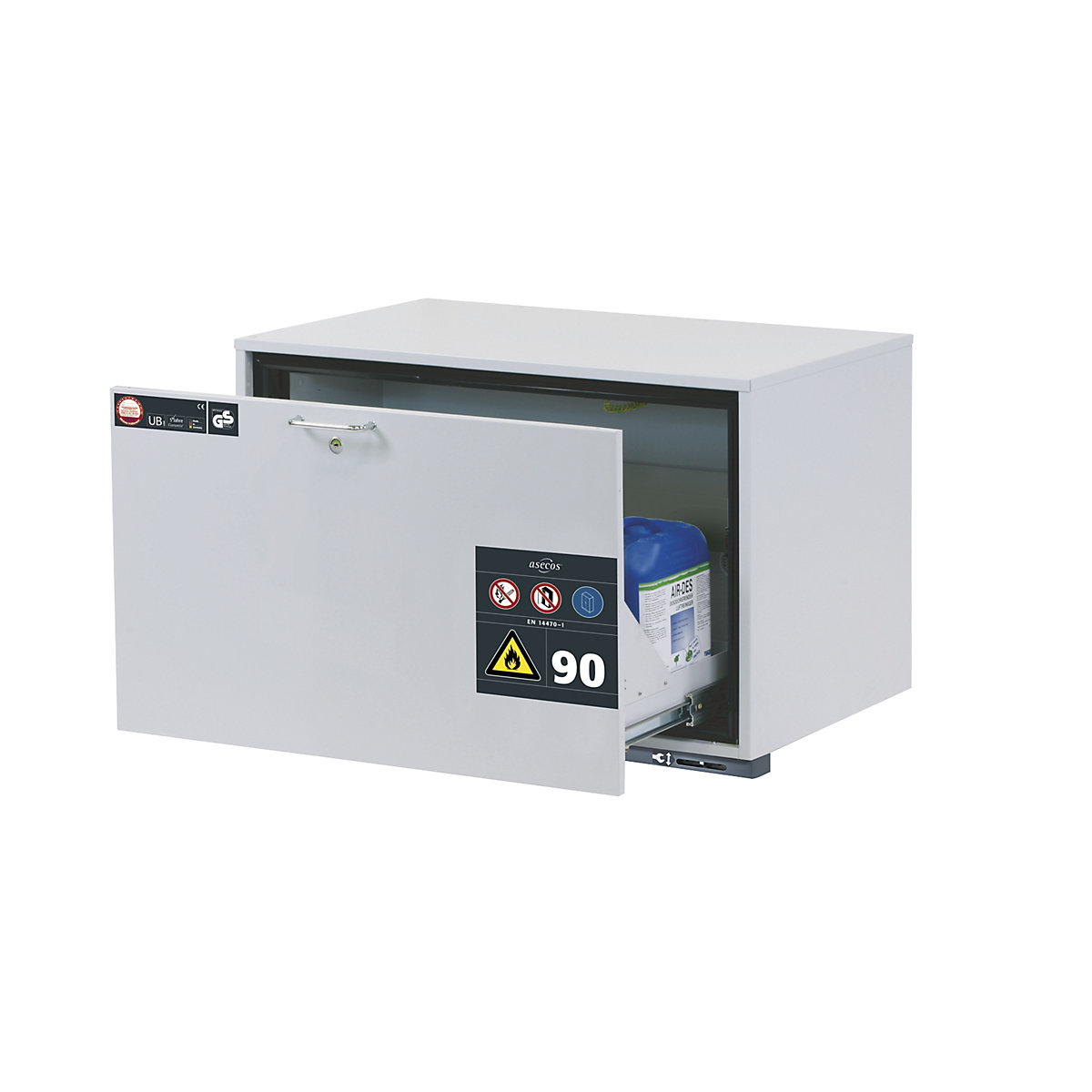 Type 90 fire resistant add-on drawer unit for hazardous goods - asecos