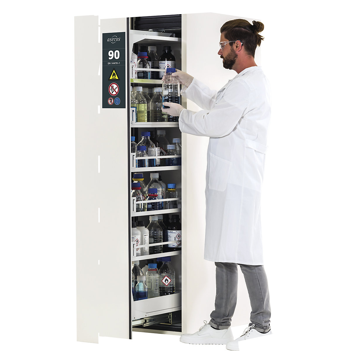 Type 90 fire resistant vertical pull-out cabinet – asecos (Product illustration 4)-3