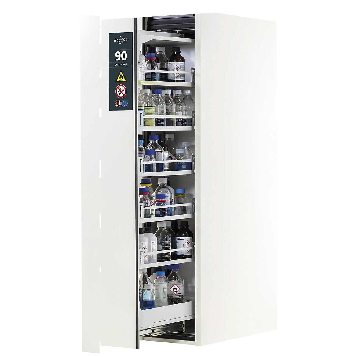 Type 90 fire resistant vertical pull-out cabinet – asecos (Product illustration 3)-2