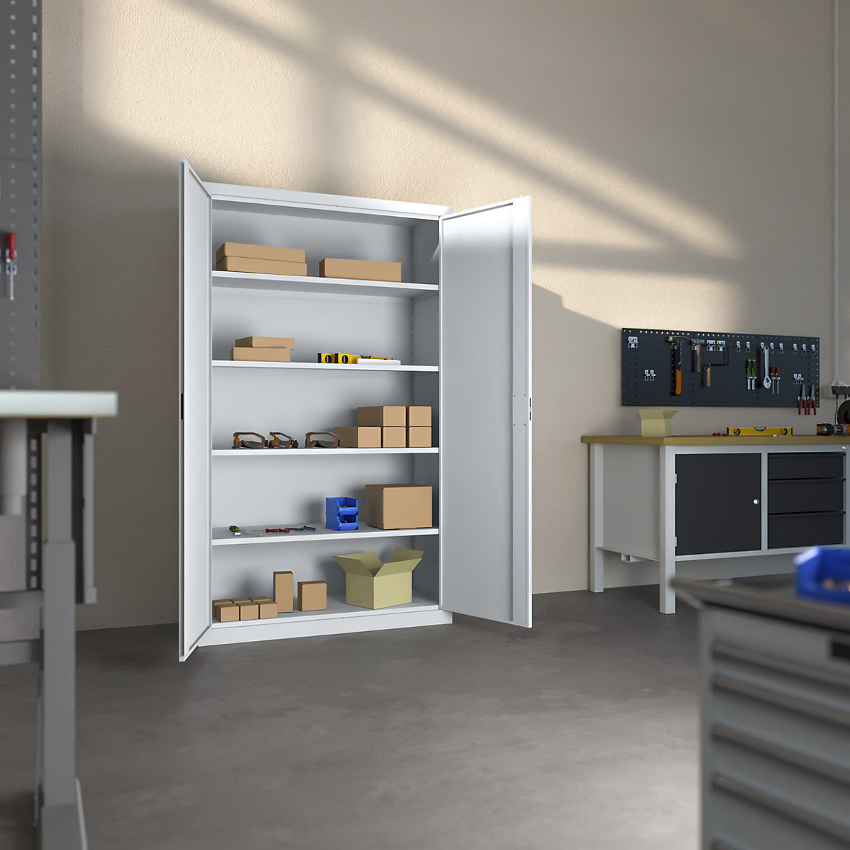 Double door cupboard – eurokraft pro (Product illustration 2)-1