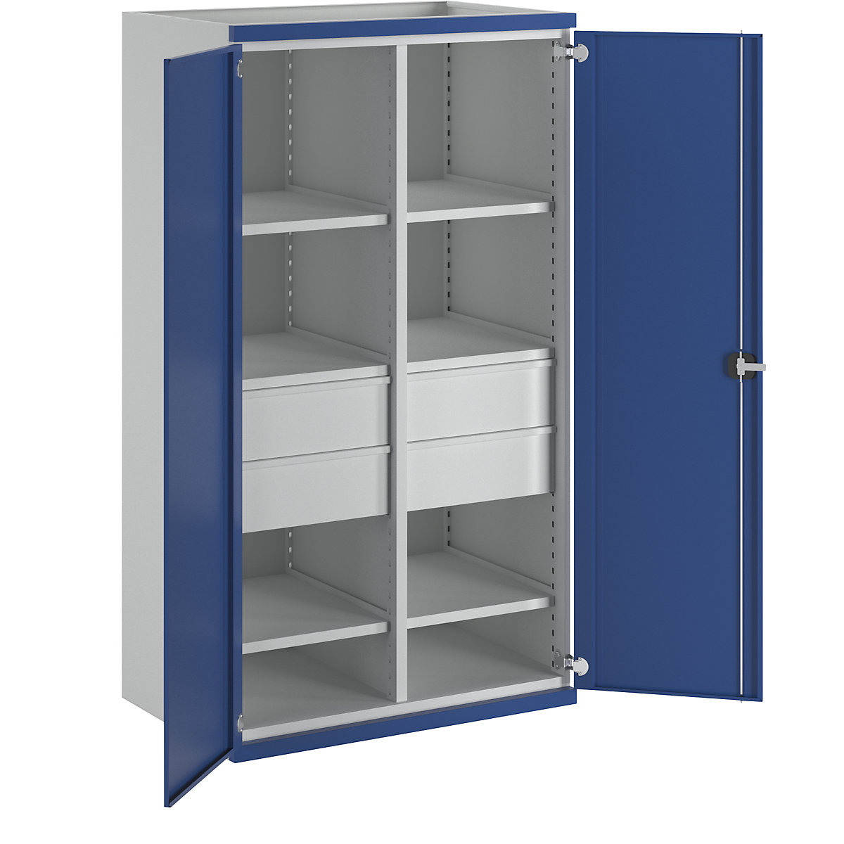 Heavy duty cupboard with centre partition - ANKE