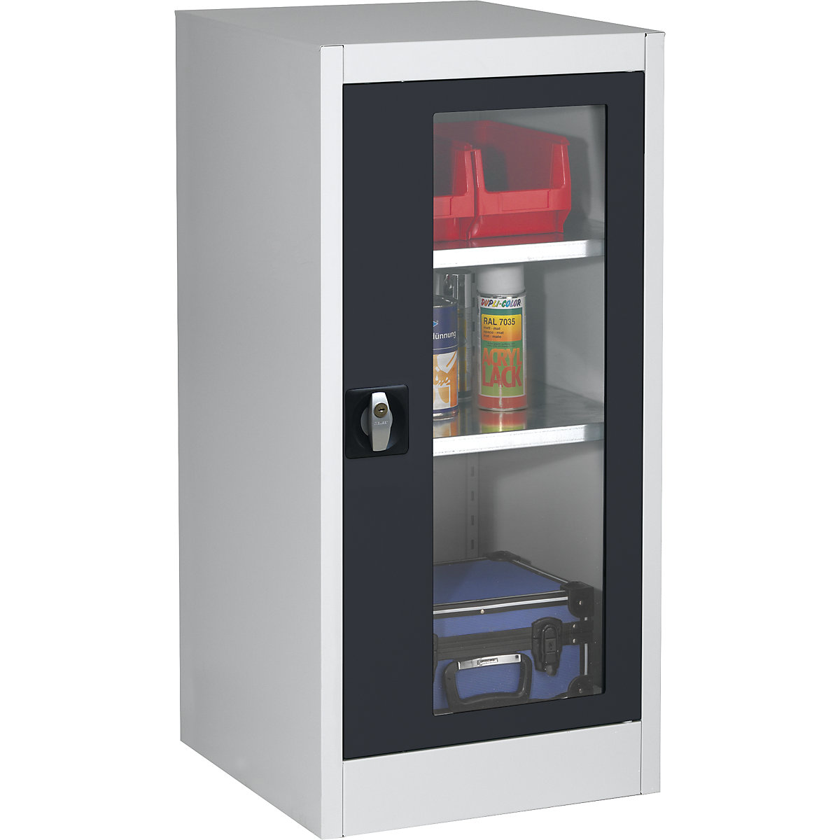 Vision panel double door cupboard - mauser