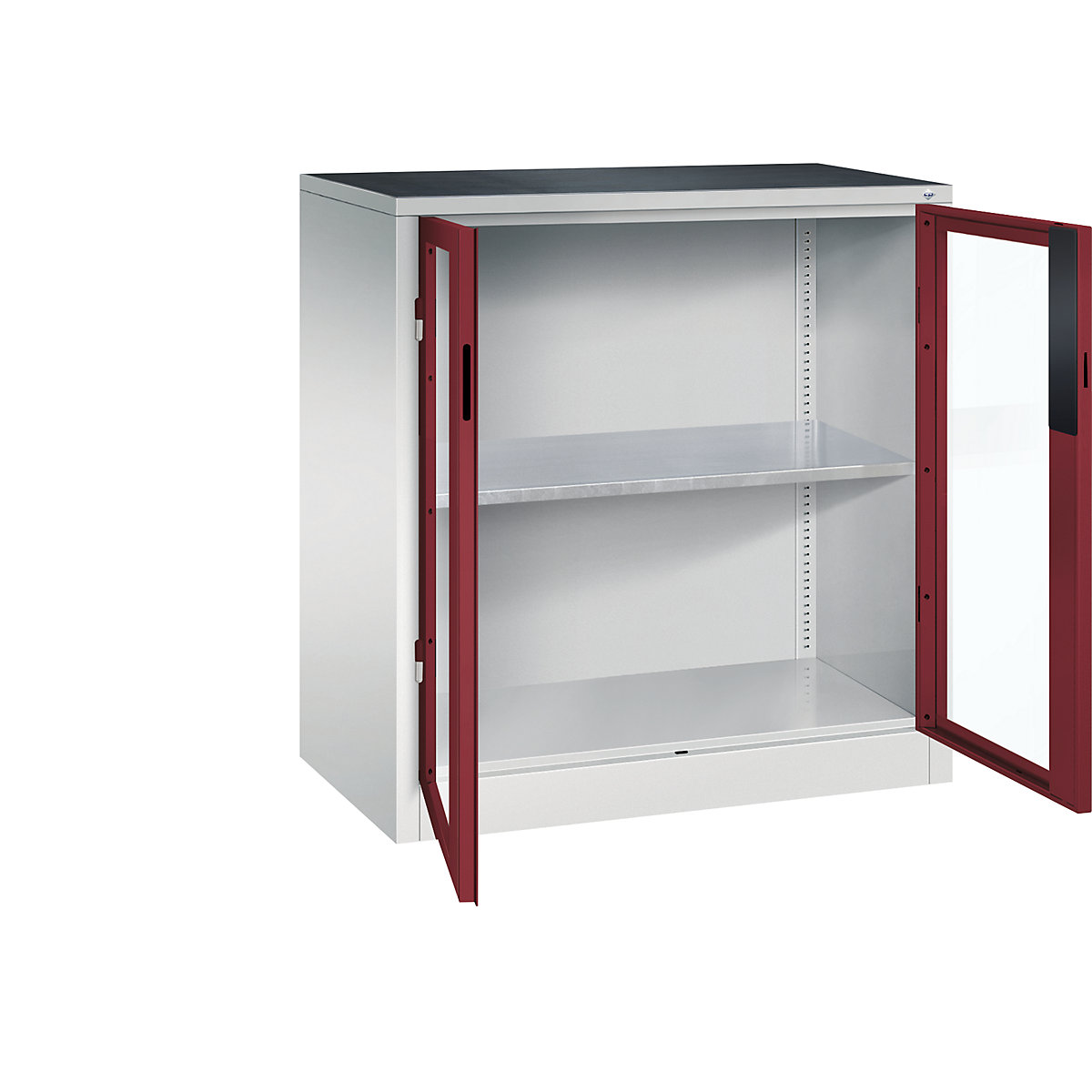 Vision panel double door cupboard - C+P