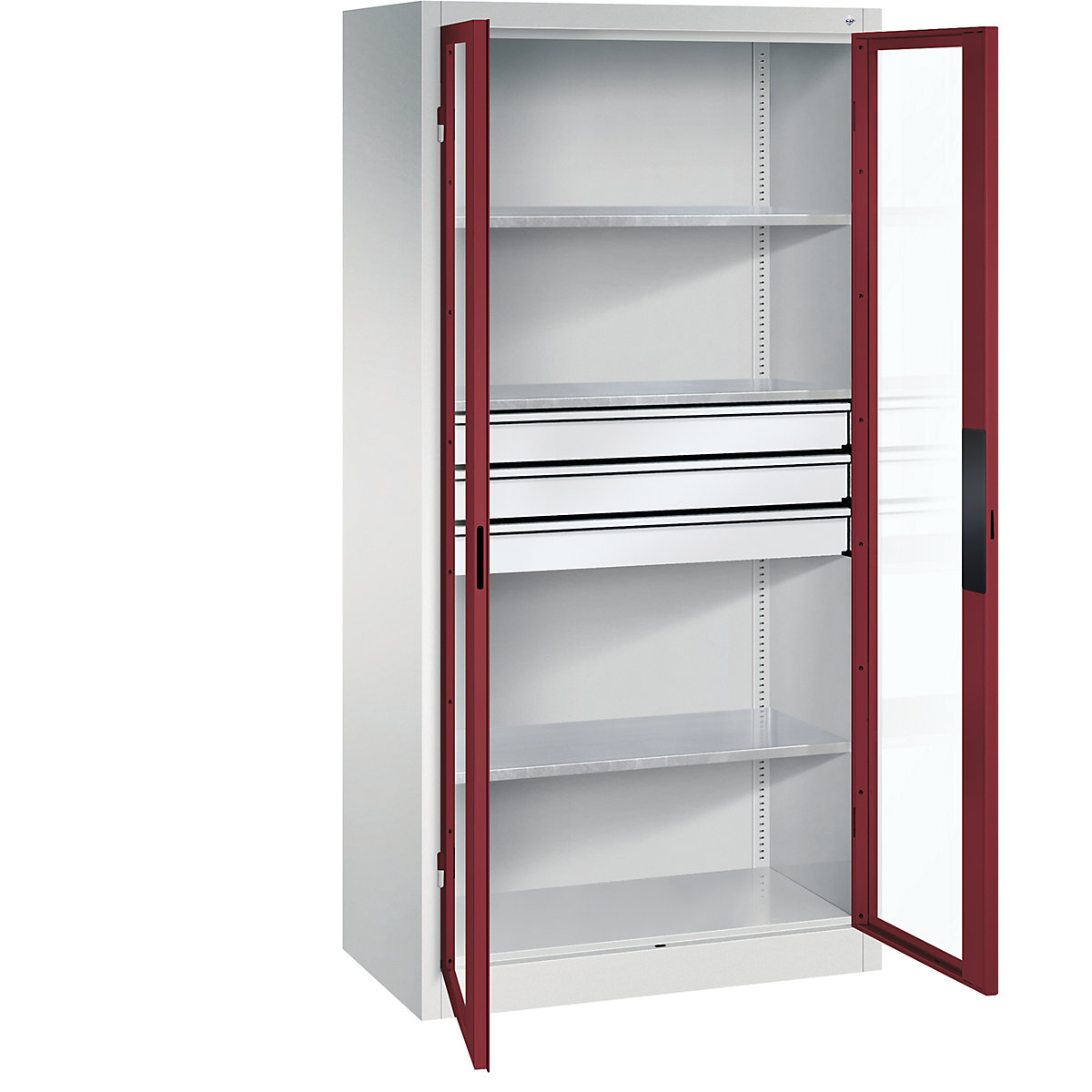 Vision panel double door cupboard - C+P
