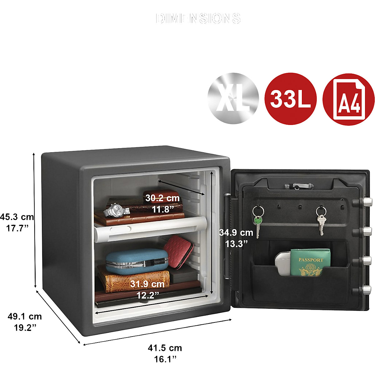 Security safe with digital combination – Masterlock (Product illustration 3)-2