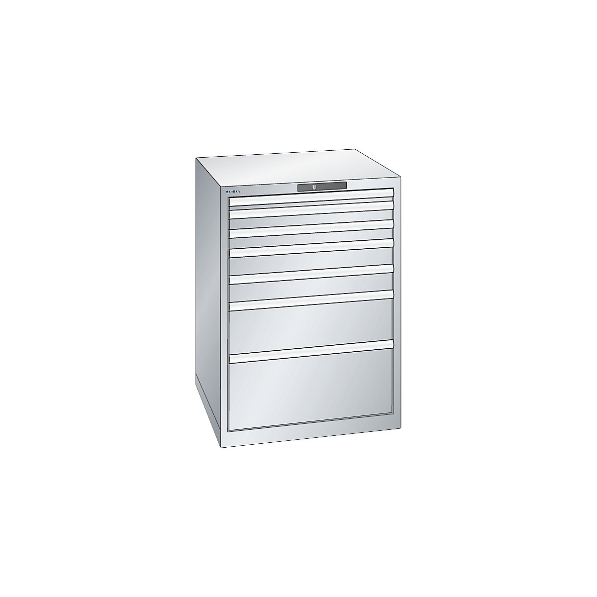 Drawer cupboard, sheet steel – LISTA (Product illustration 2)-1