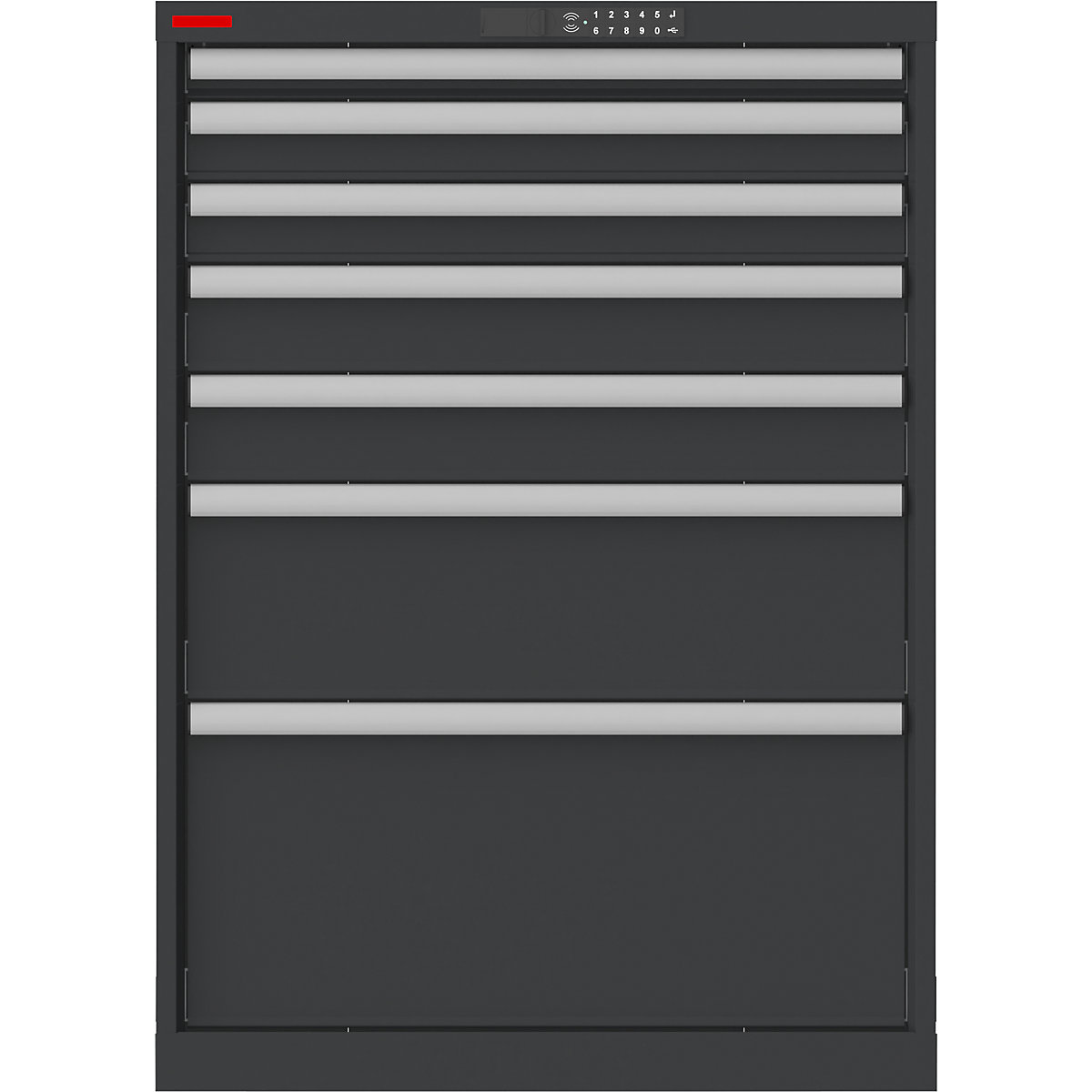 Drawer cupboard, with battery charging function, RFID lock – LISTA (Product illustration 3)-2