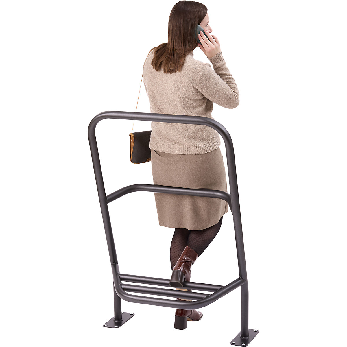 Leaning rail with foot rest – Mottez (Product illustration 6)-5