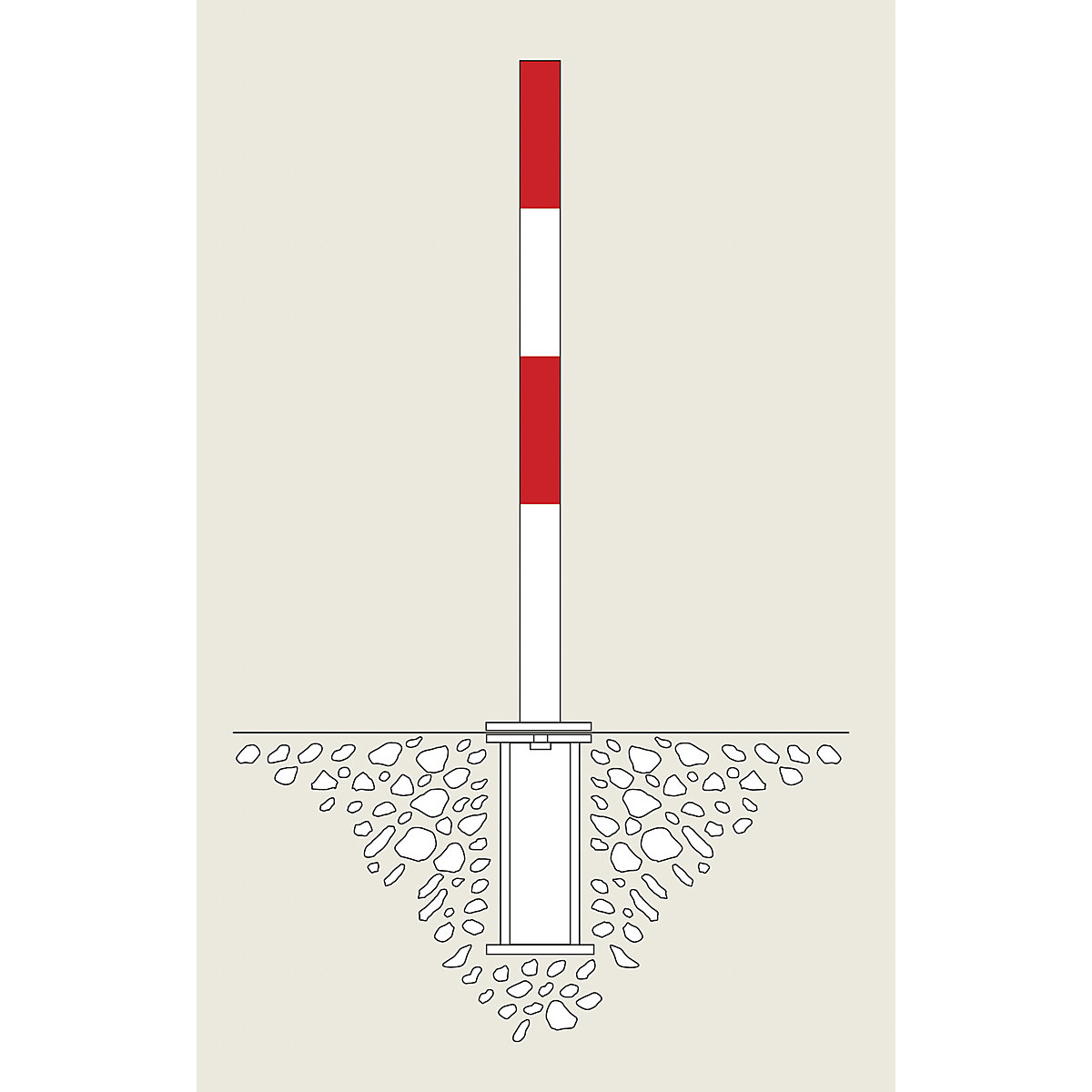 Barrier post made of steel – Moravia (Product illustration 2)-1