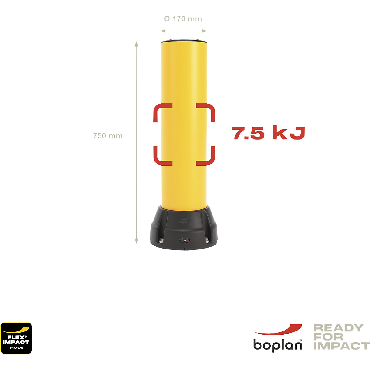 Crash protection bollard 170B – Boplan (Product illustration 2)-1