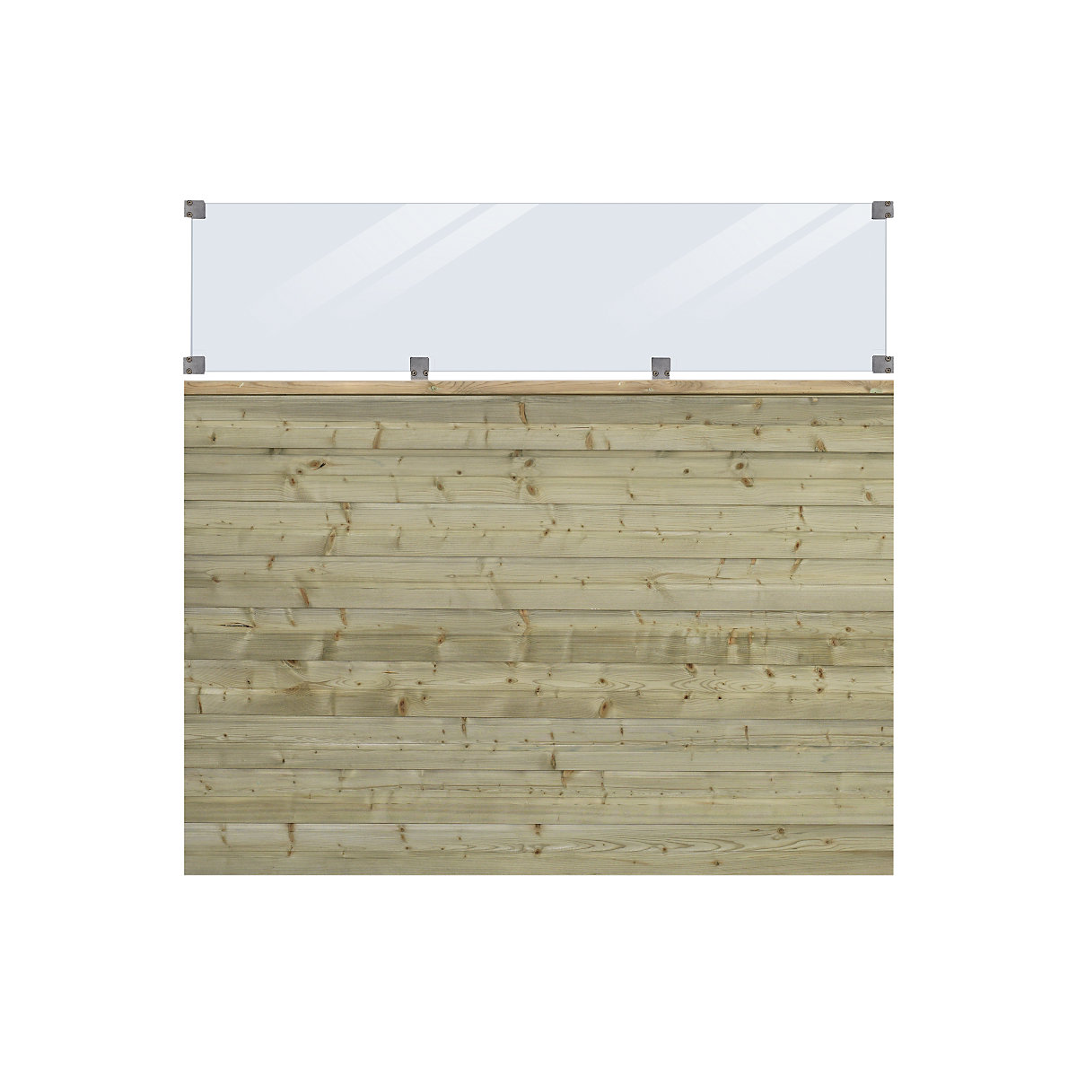 PLUS Plank profile fence with glass