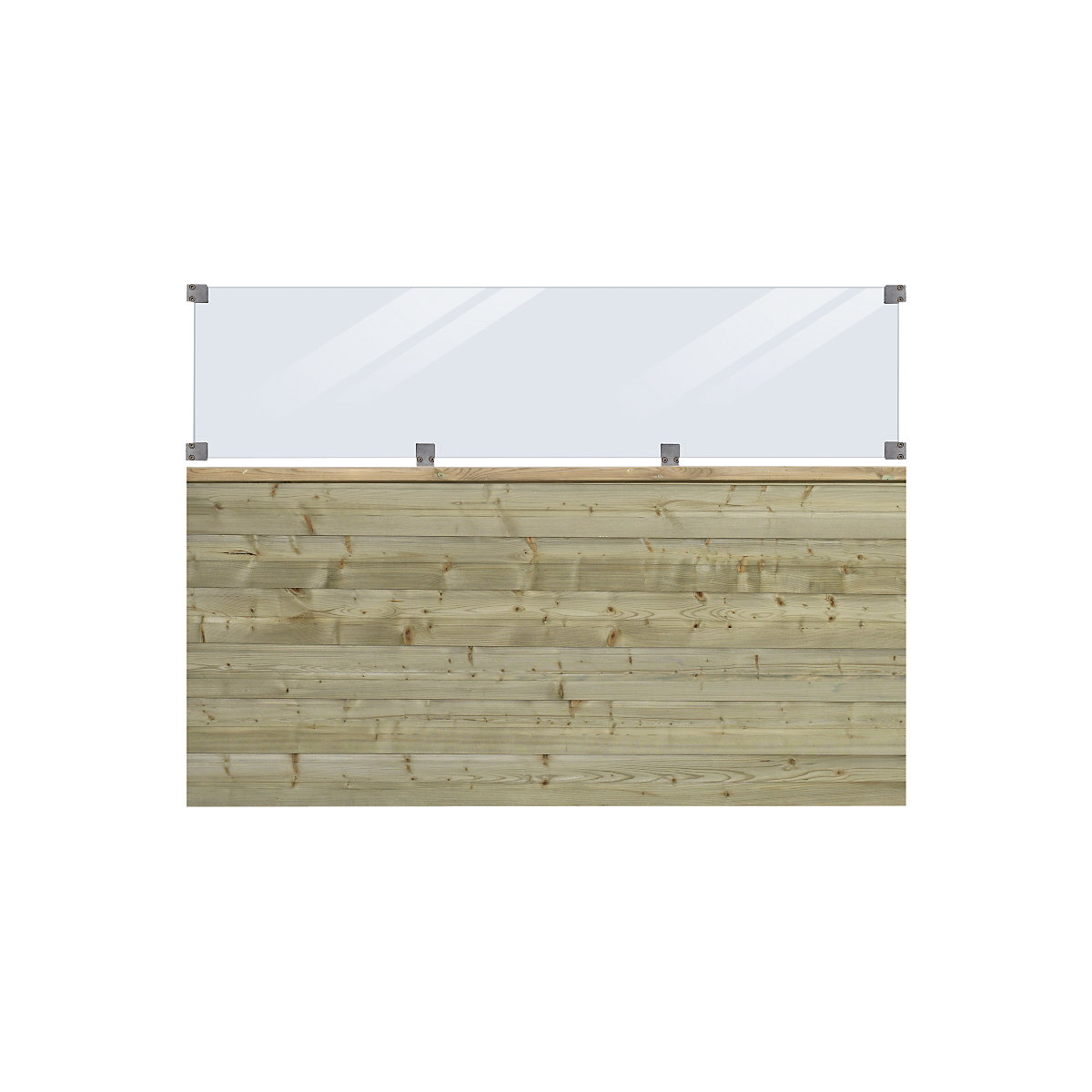 PLUS Plank profile fence with glass