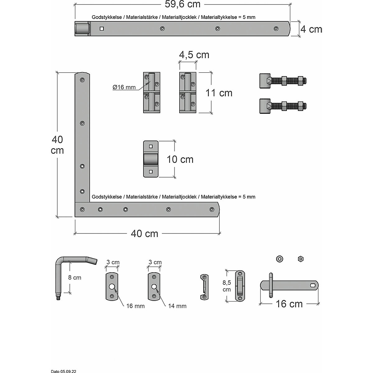 Rustic single gate (Product illustration 4)-3