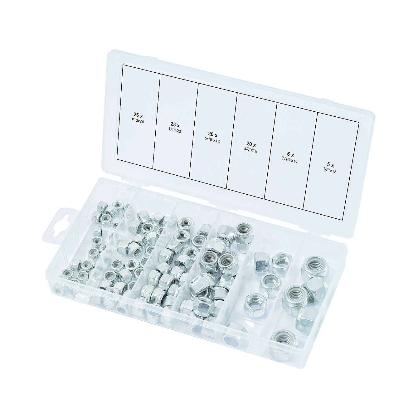 Assortment of nuts, UNC – KS Tools: 100 parts | kaiserkraft IE