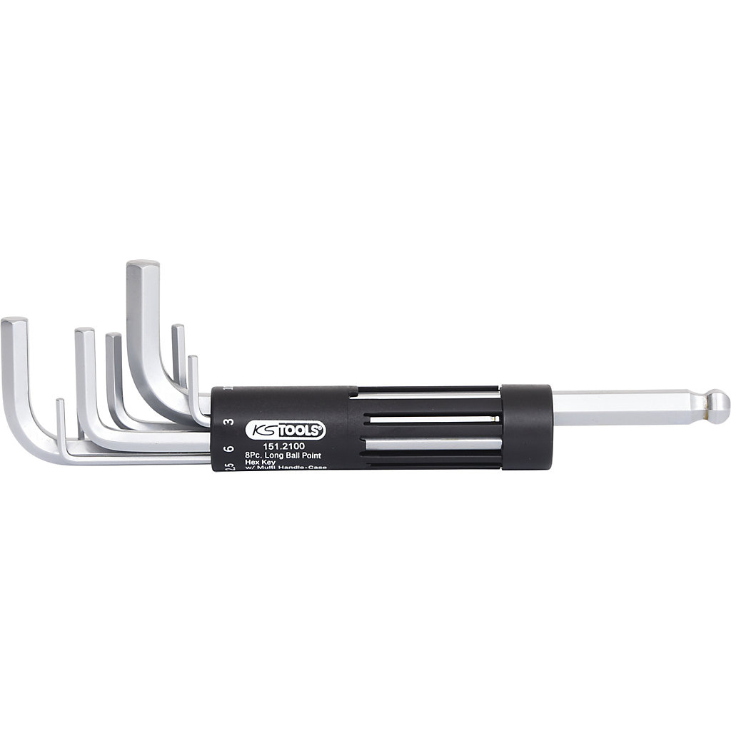 3-in-1 hexagonal angle key wrench set – KS Tools: 8 pcs, ball head ...