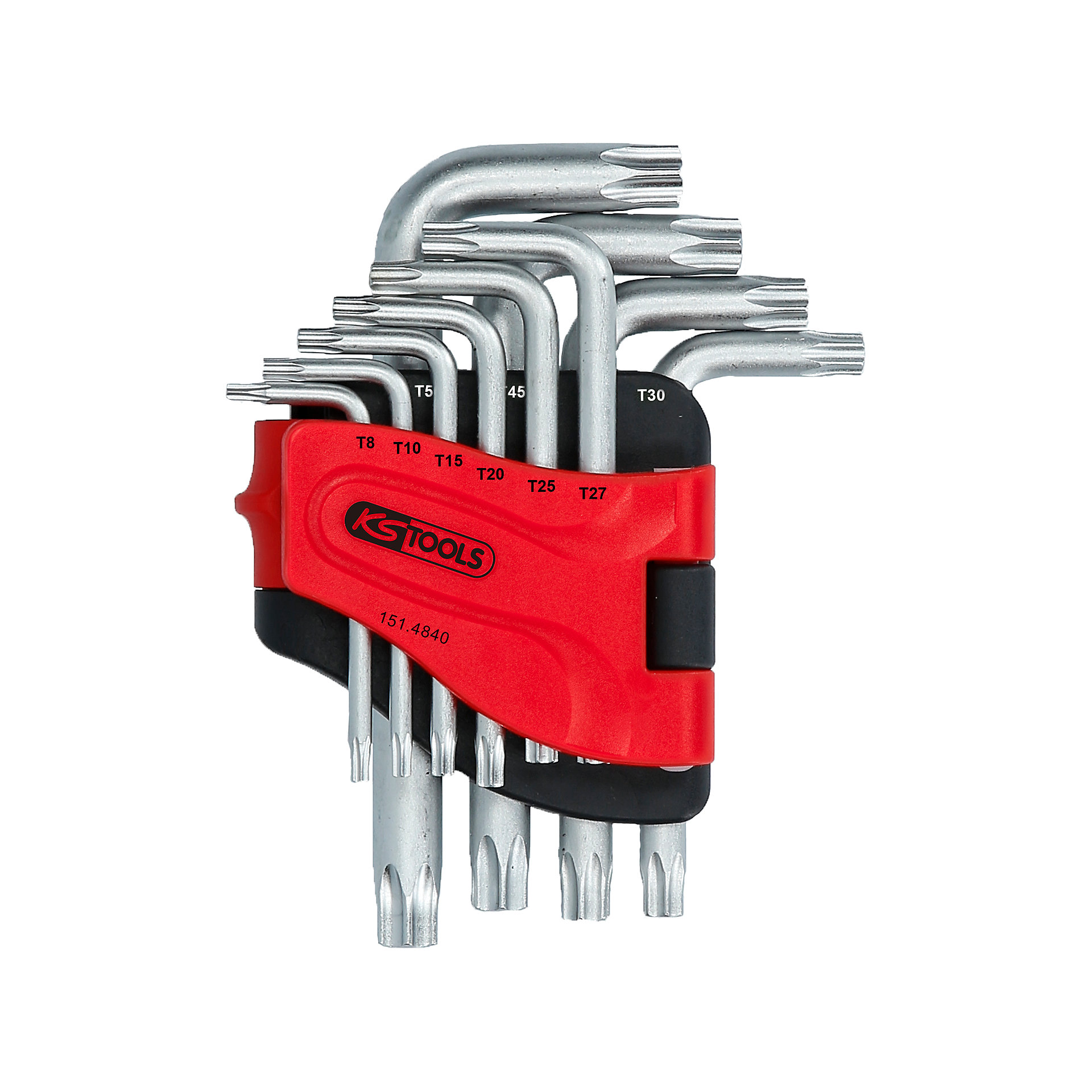 Angle key wrench set, short – KS Tools: Torx with bore hole | kaiserkraft