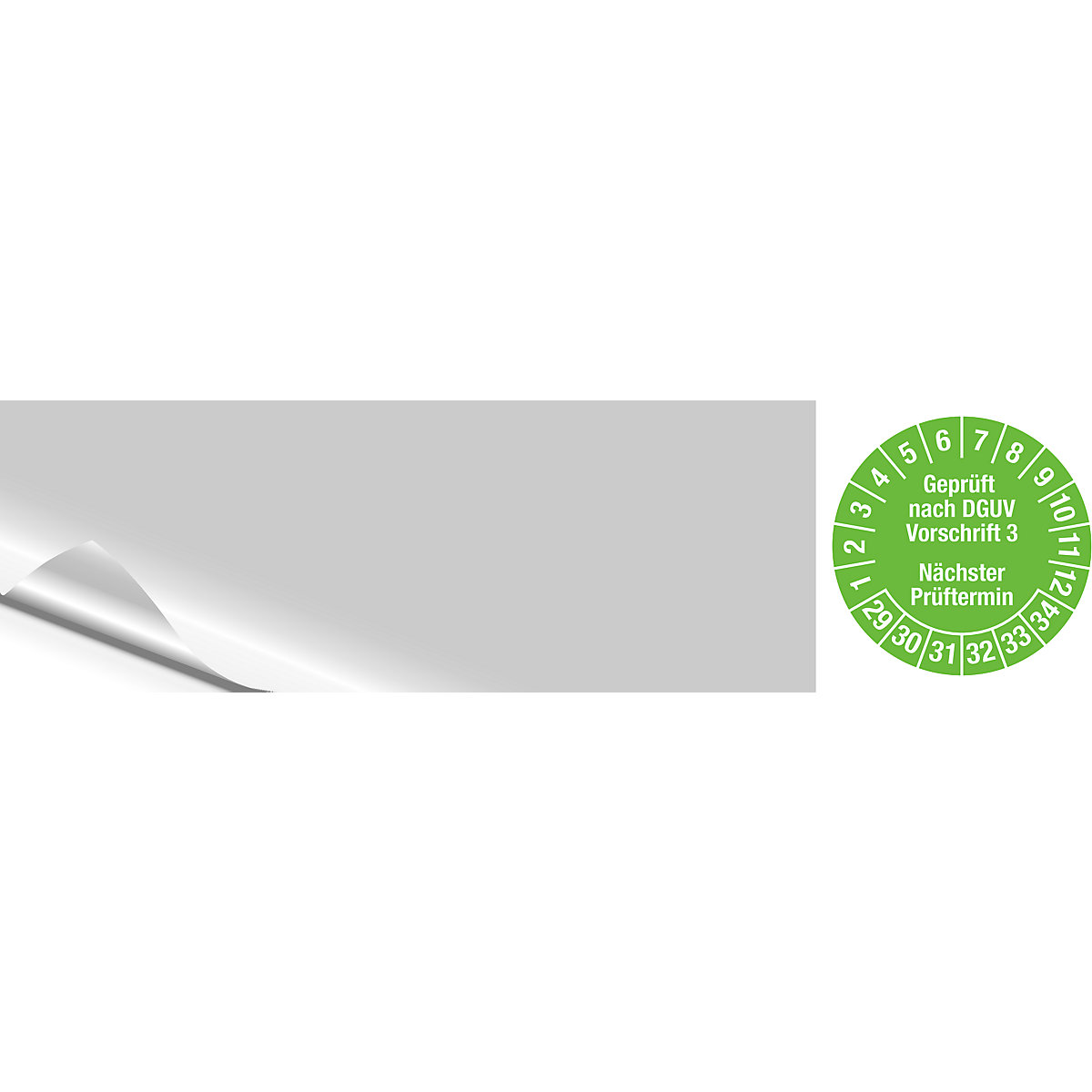 Cable test placard DGUV