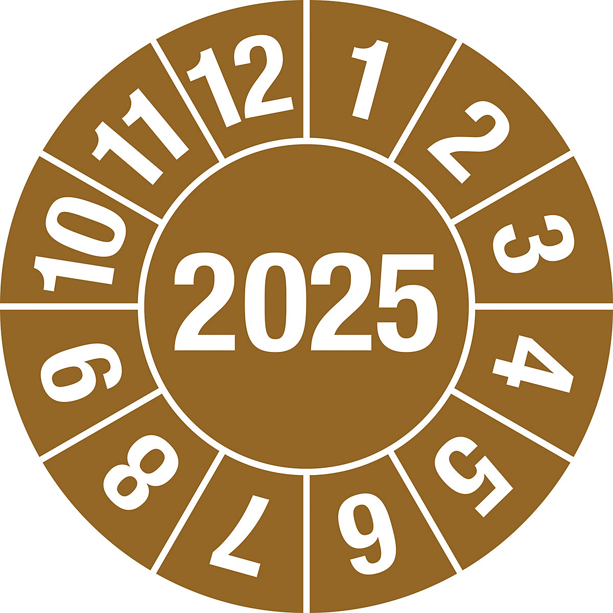 Test placard, 4 digit year