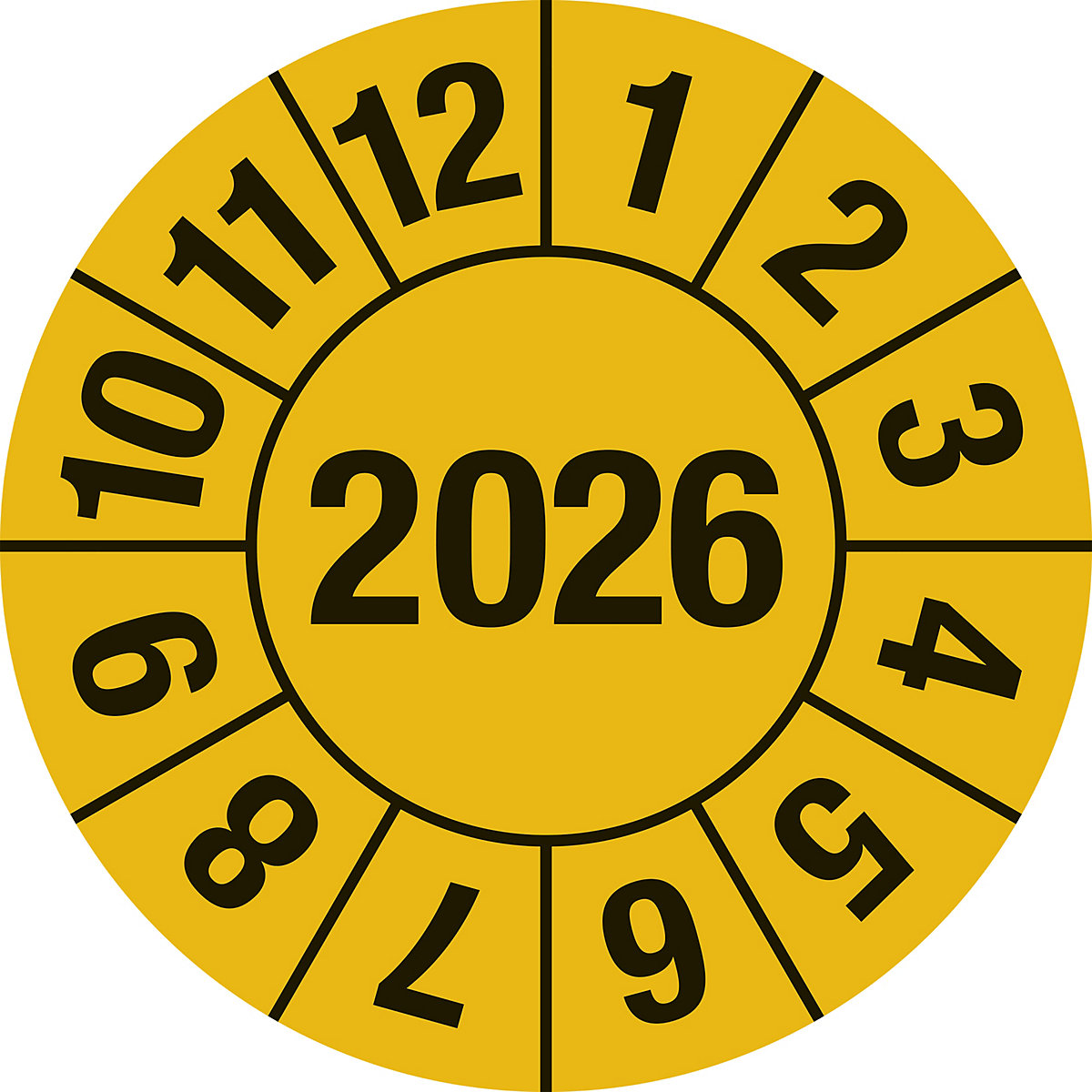 Test placard, 4 digit year