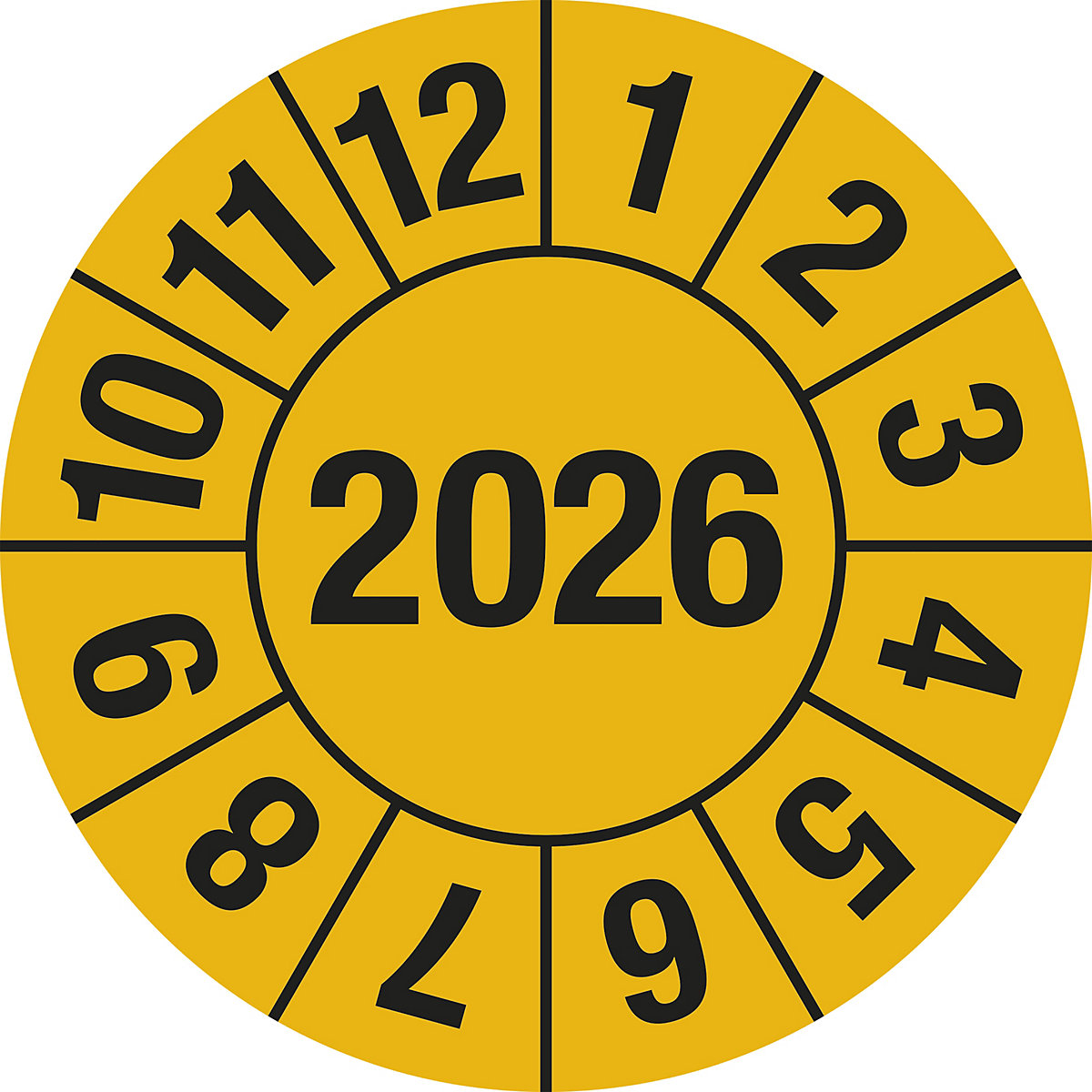 Test placard, 4 digit year